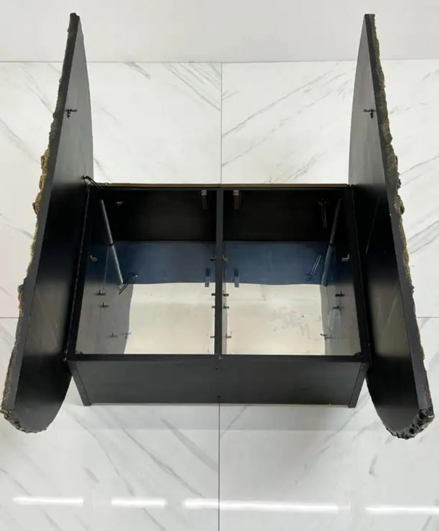 Monumental Adrian Pearsall Brutalist Wall Mounted Disc Dry Bar, 1970's