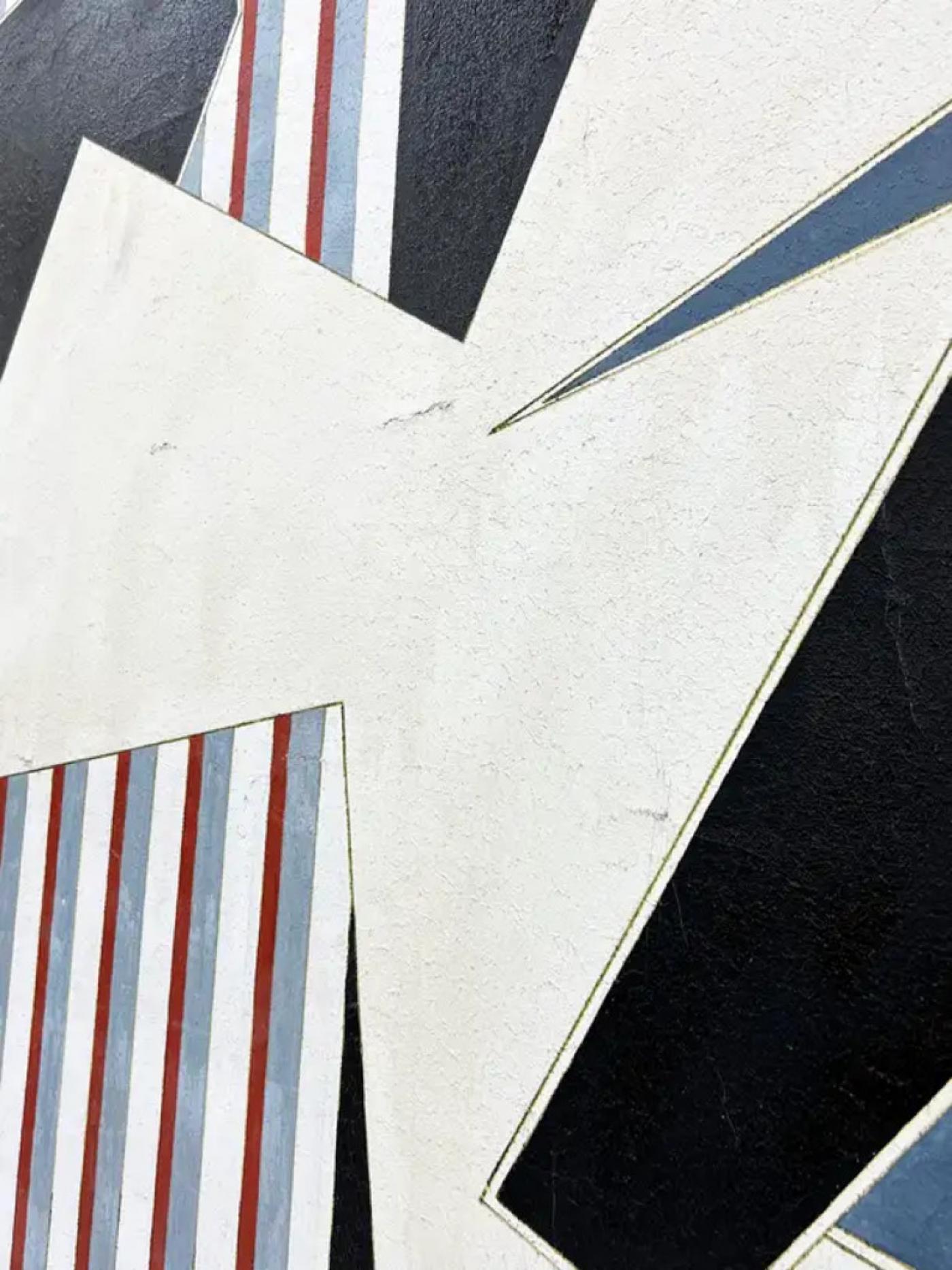 Monumental Modern Original Abstract Painting by Alain Le Yaouanc, 1960s