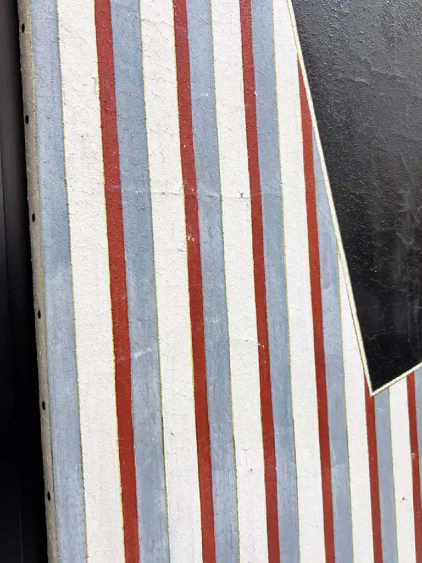 Monumental Modern Original Abstract Painting by Alain Le Yaouanc, 1960s