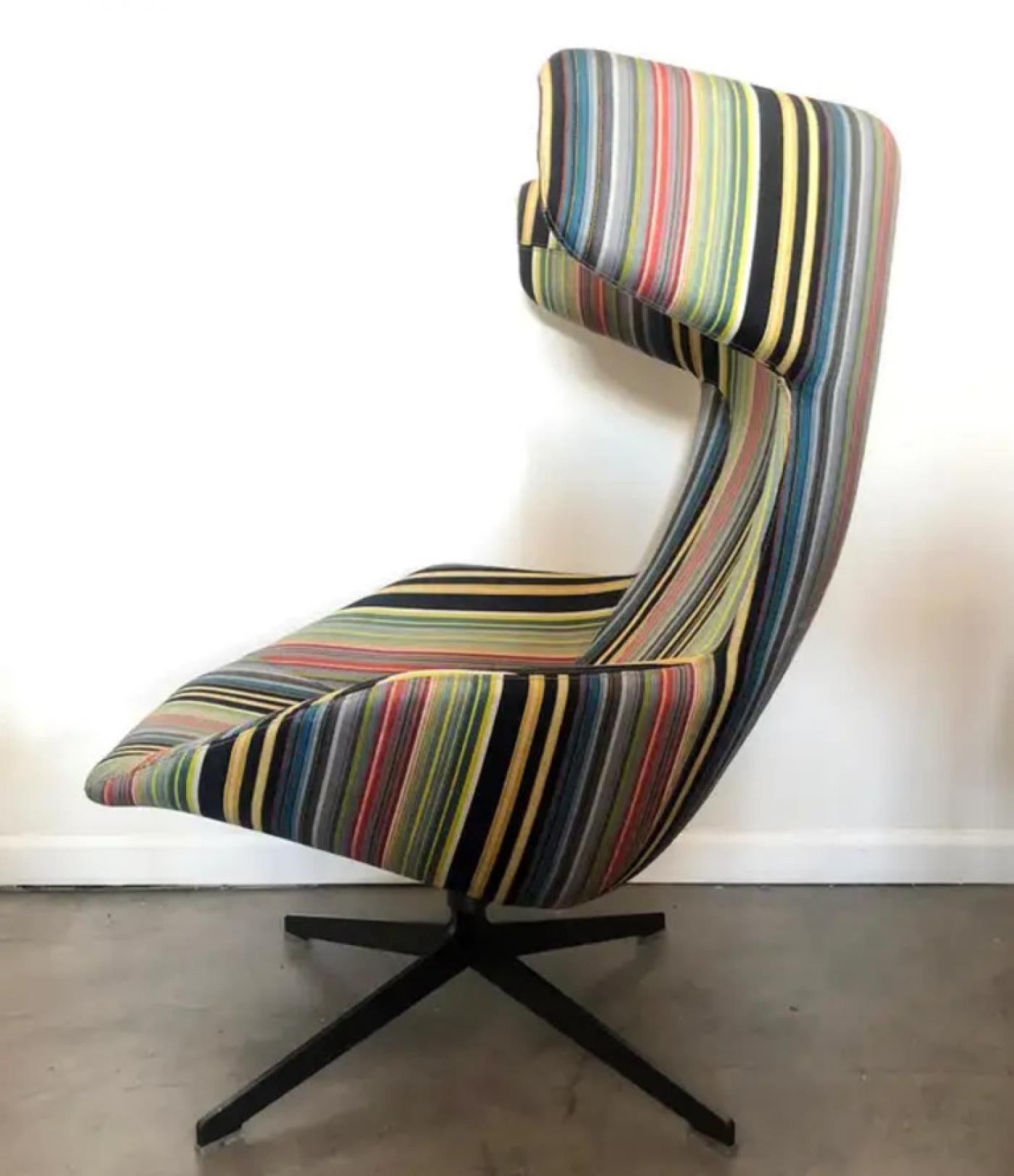 Take A Line For A Walk Wingback Lounge Chair, Alfredo Haberli, Moroso