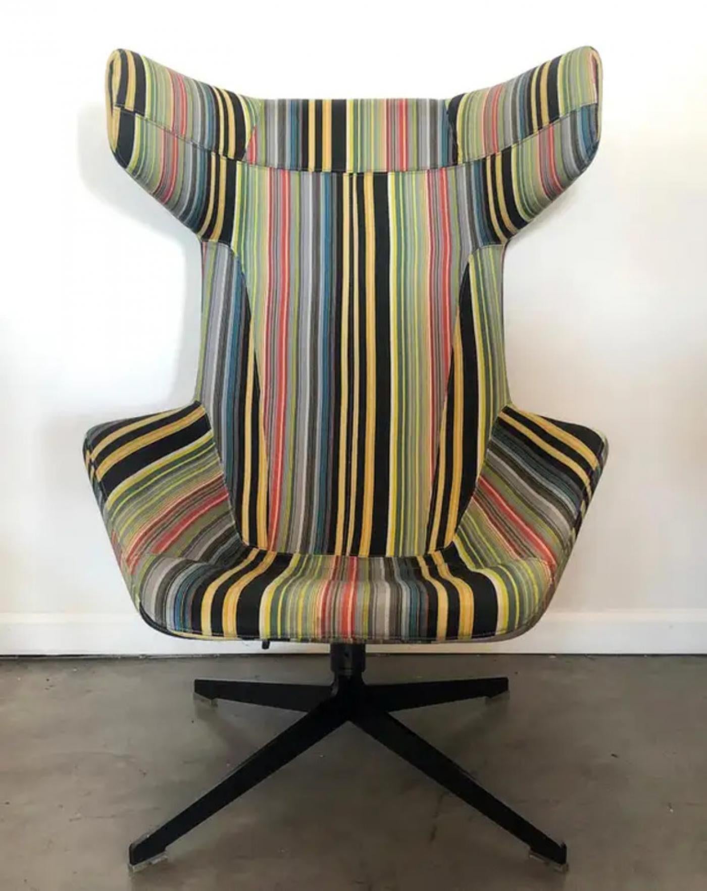 Take A Line For A Walk Wingback Lounge Chair, Alfredo Haberli, Moroso
