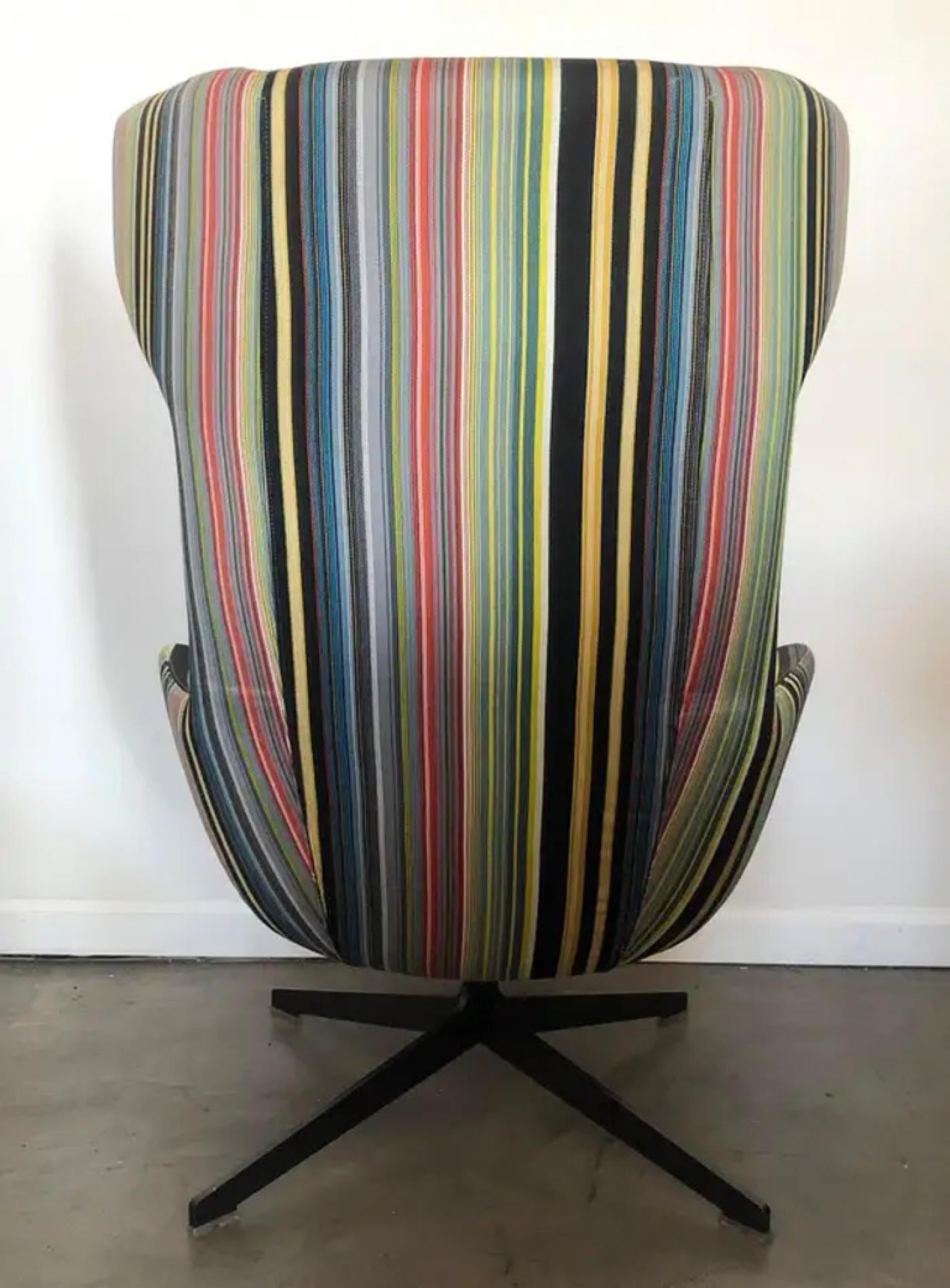 Take A Line For A Walk Wingback Lounge Chair, Alfredo Haberli, Moroso