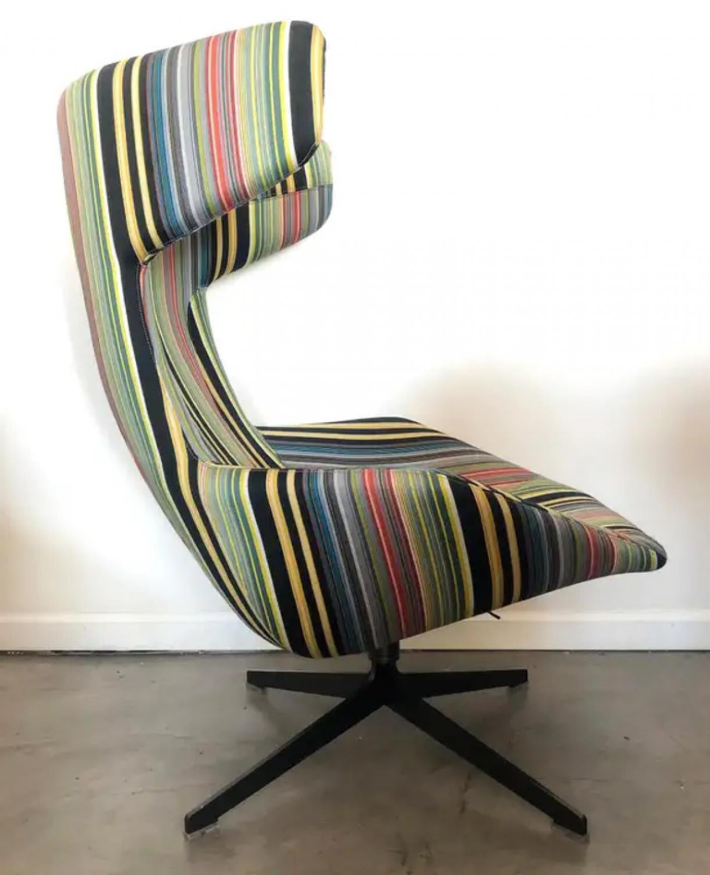 Take A Line For A Walk Wingback Lounge Chair, Alfredo Haberli, Moroso