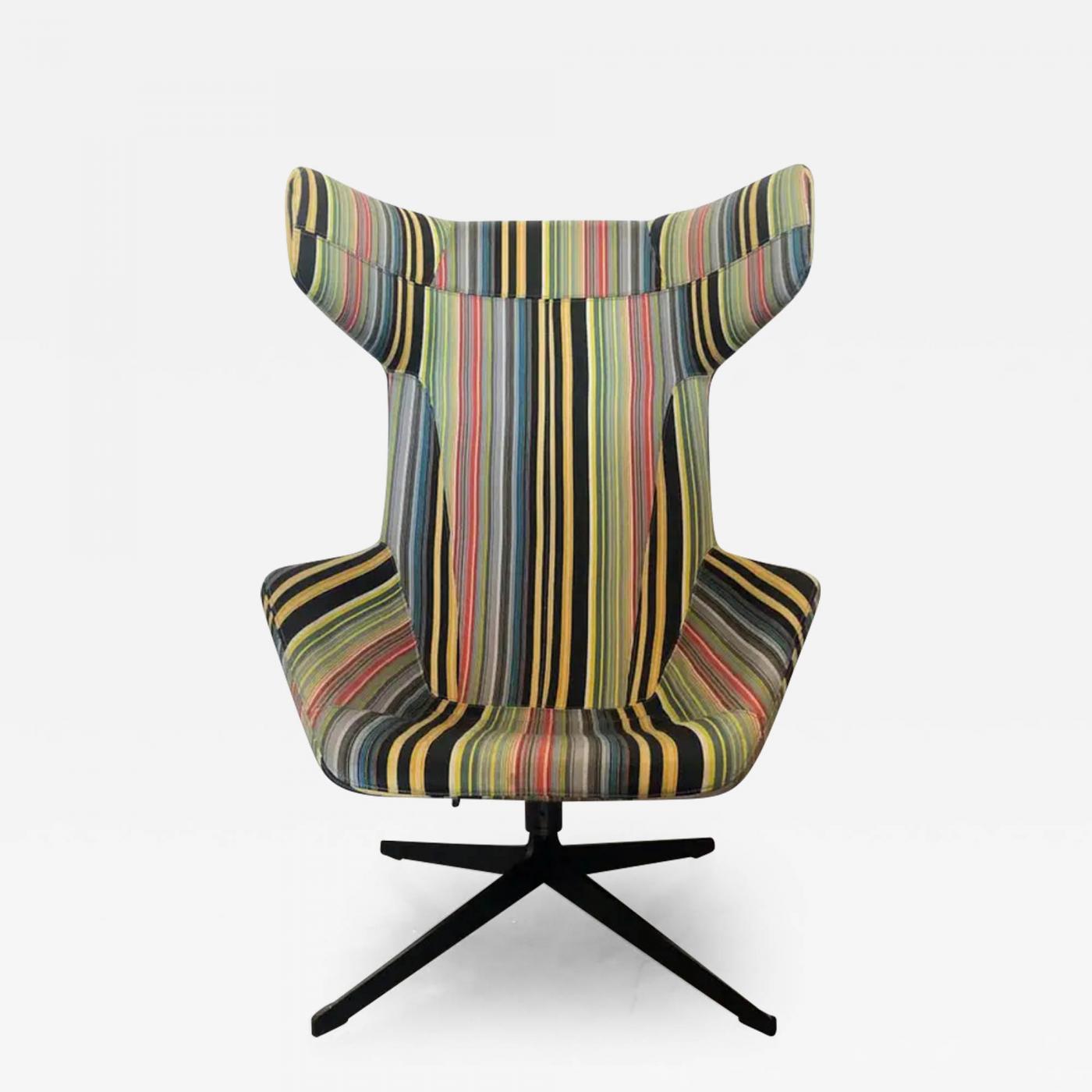 Take A Line For A Walk Wingback Lounge Chair, Alfredo Haberli, Moroso