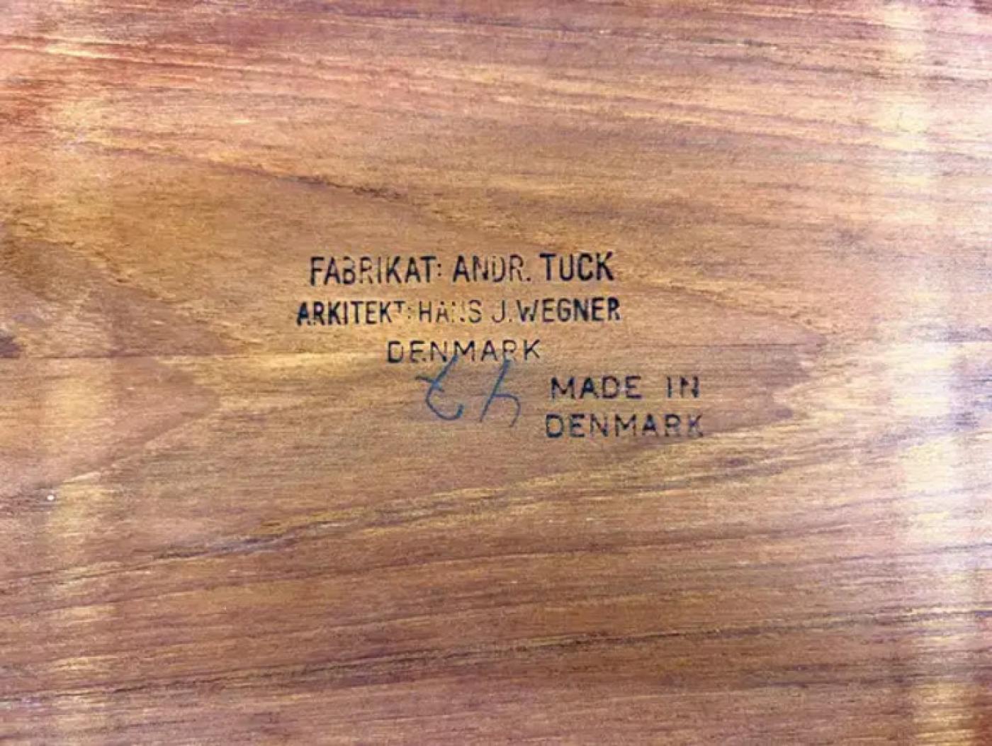 Hans J. Wegner Teak Nesting Tables Set "At-40" for Andreas Tuck, Denmark, 1960s