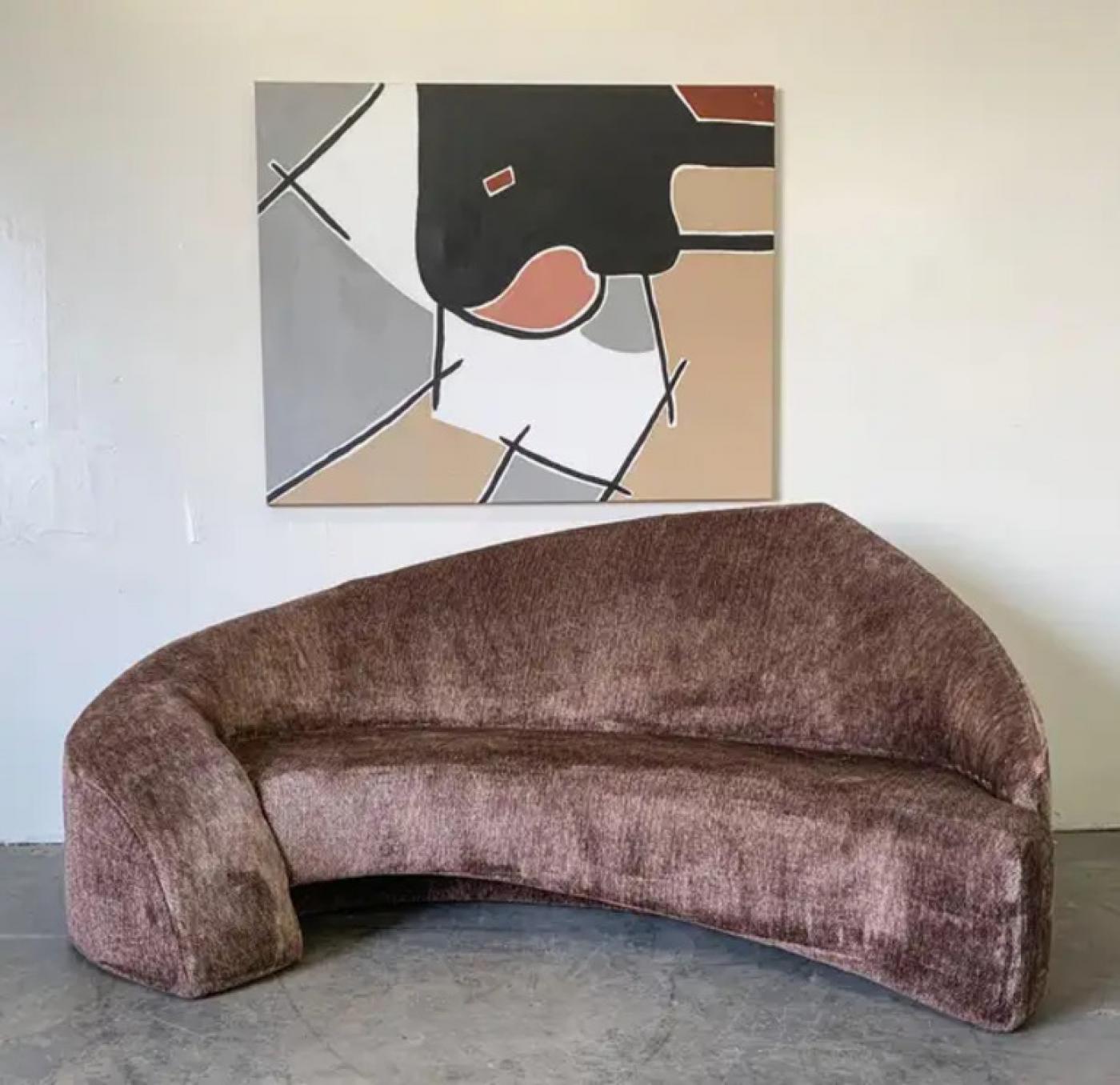 Biomorphic Postmodern Sofa in the Style of Vladimir Kagan
