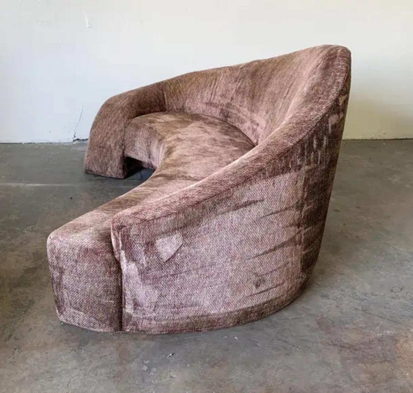 Biomorphic Postmodern Sofa in the Style of Vladimir Kagan