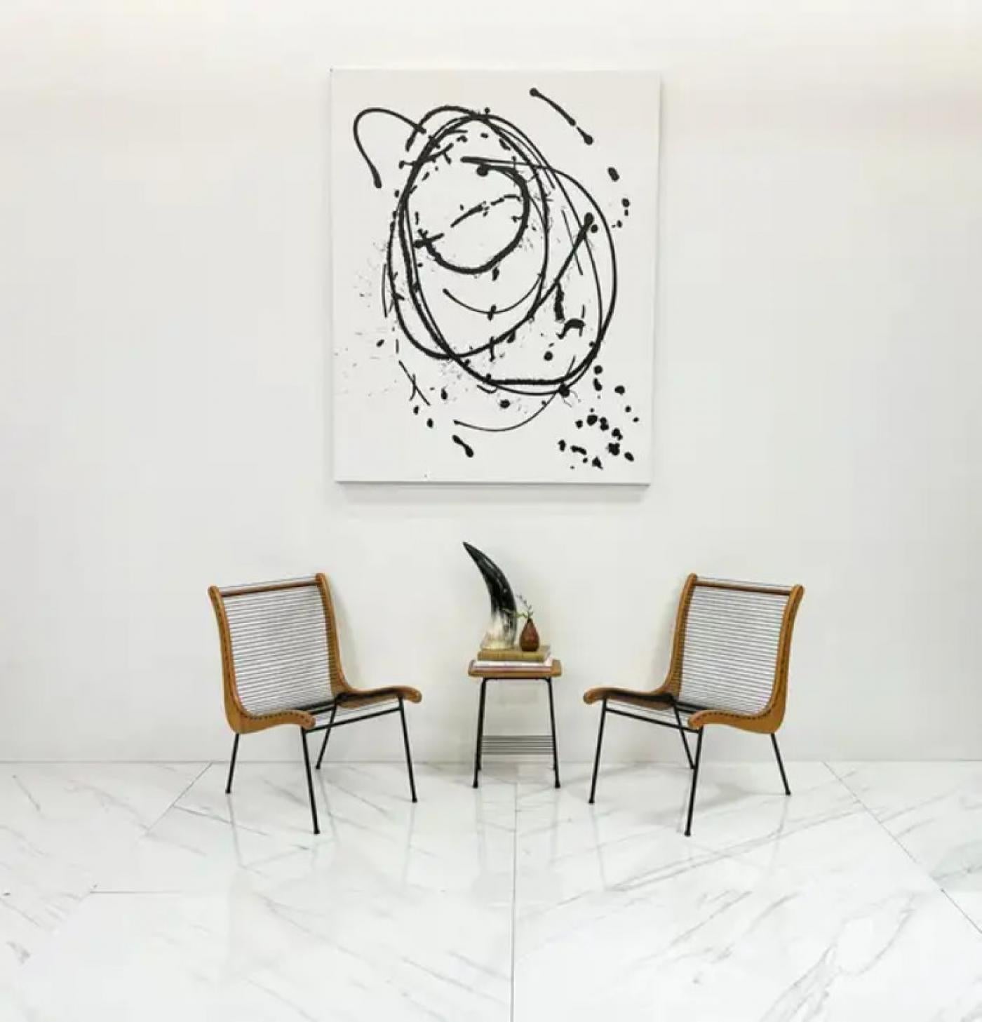 String Chairs With Matching Table by Carl Koch, Vermont Tubbs, 1950's