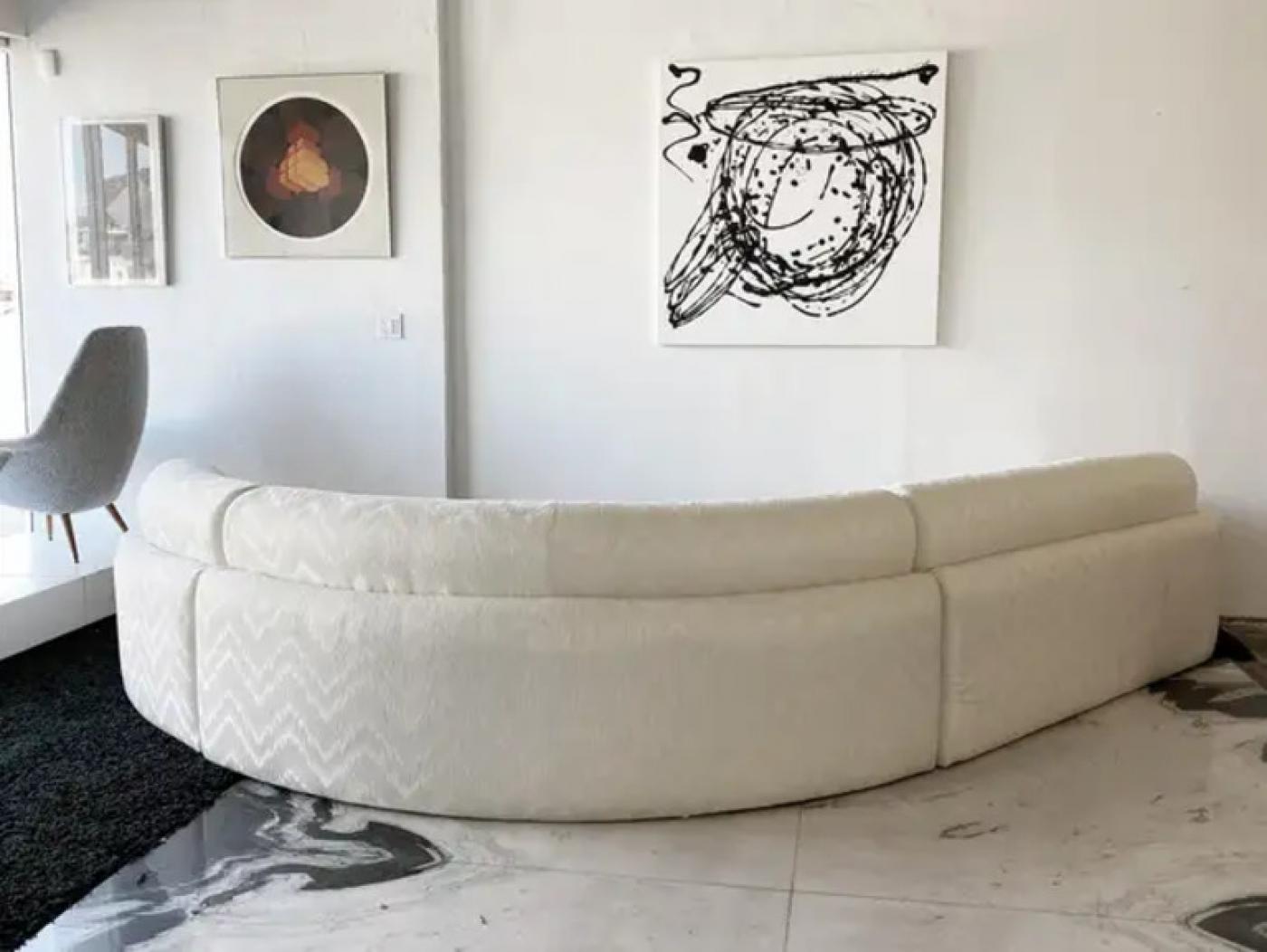 Curved Serpentine Sofa by Directional Furniture