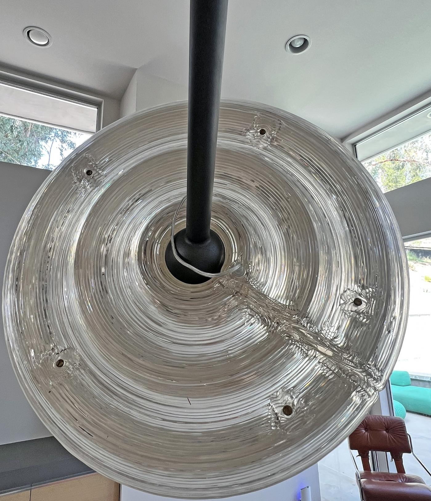 Monumental 10 Light Fresnel Sunflower Chandelier by Dirk van der Kooij