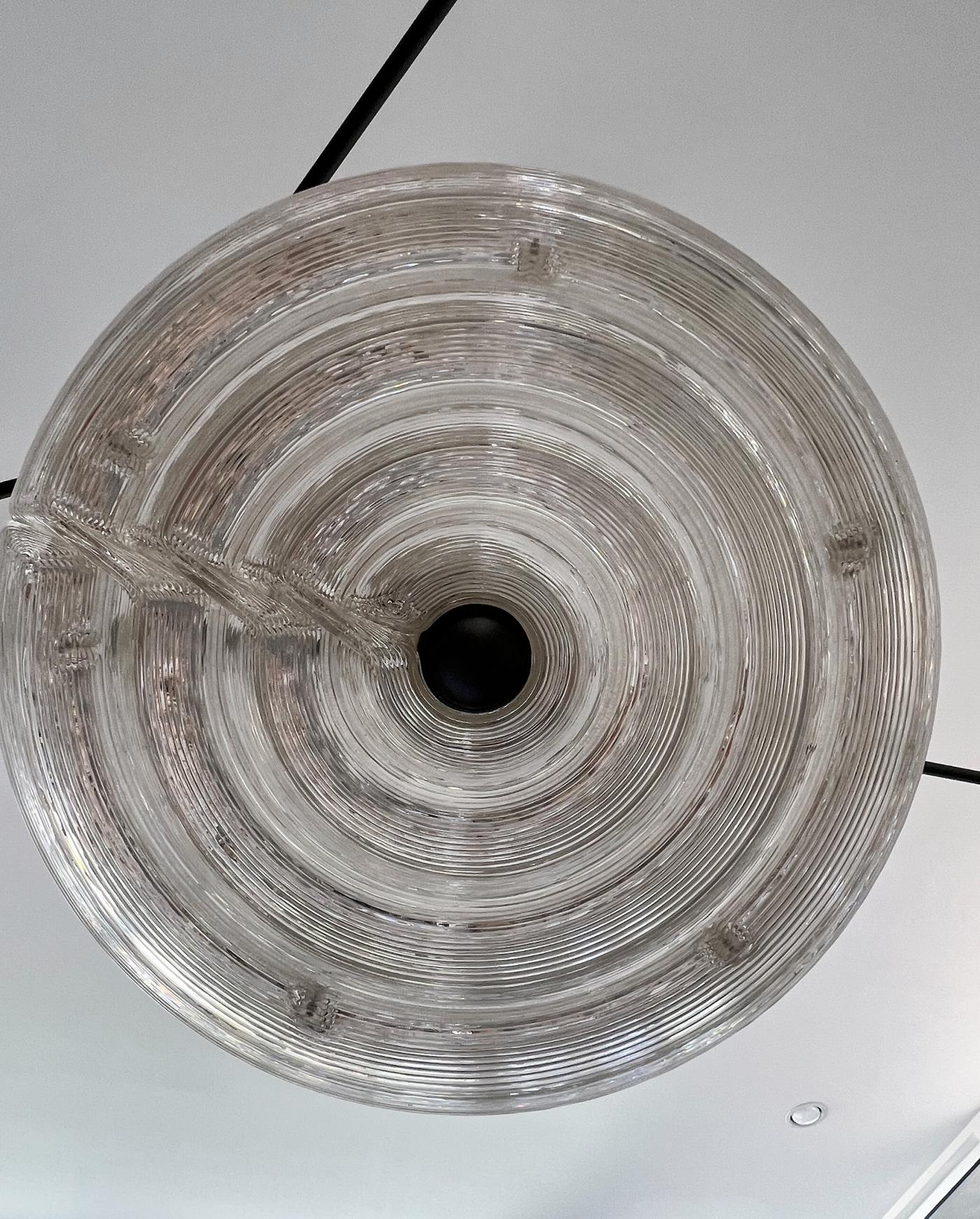 Monumental 10 Light Fresnel Sunflower Chandelier by Dirk van der Kooij