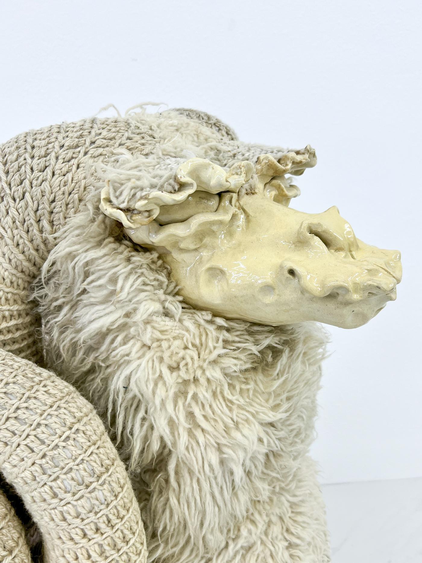 Bighorn Sheep Sculpture Bench by Edna Cataldo, Manner of François-Xavier Lalanne