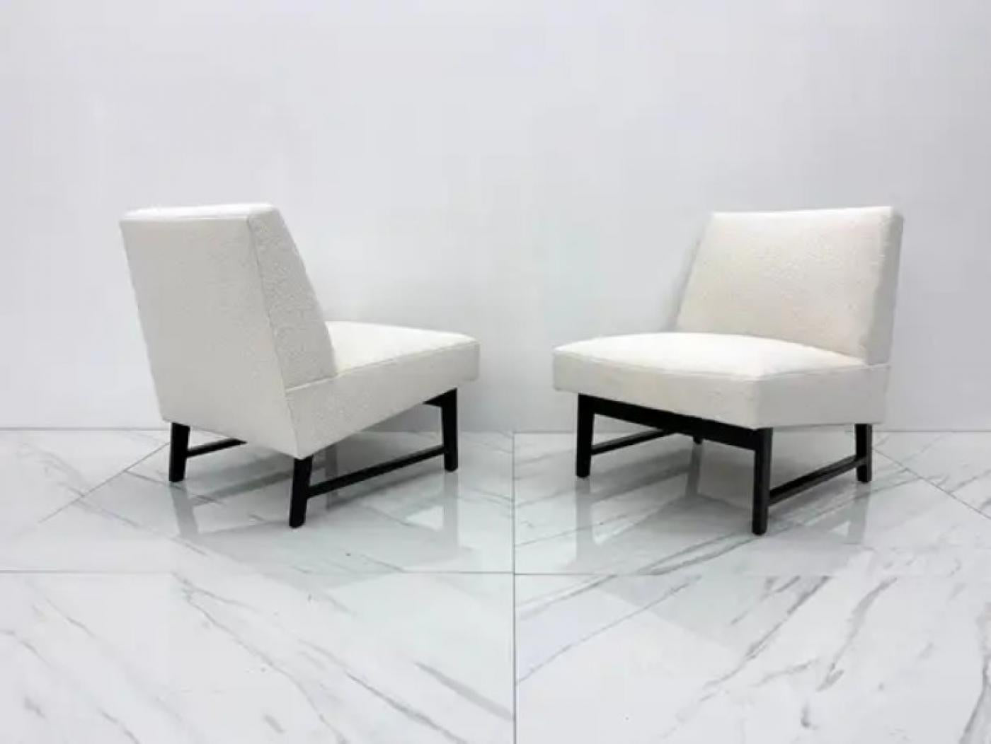 Pair of Edward Wormley Slipper Chairs for Dunbar
