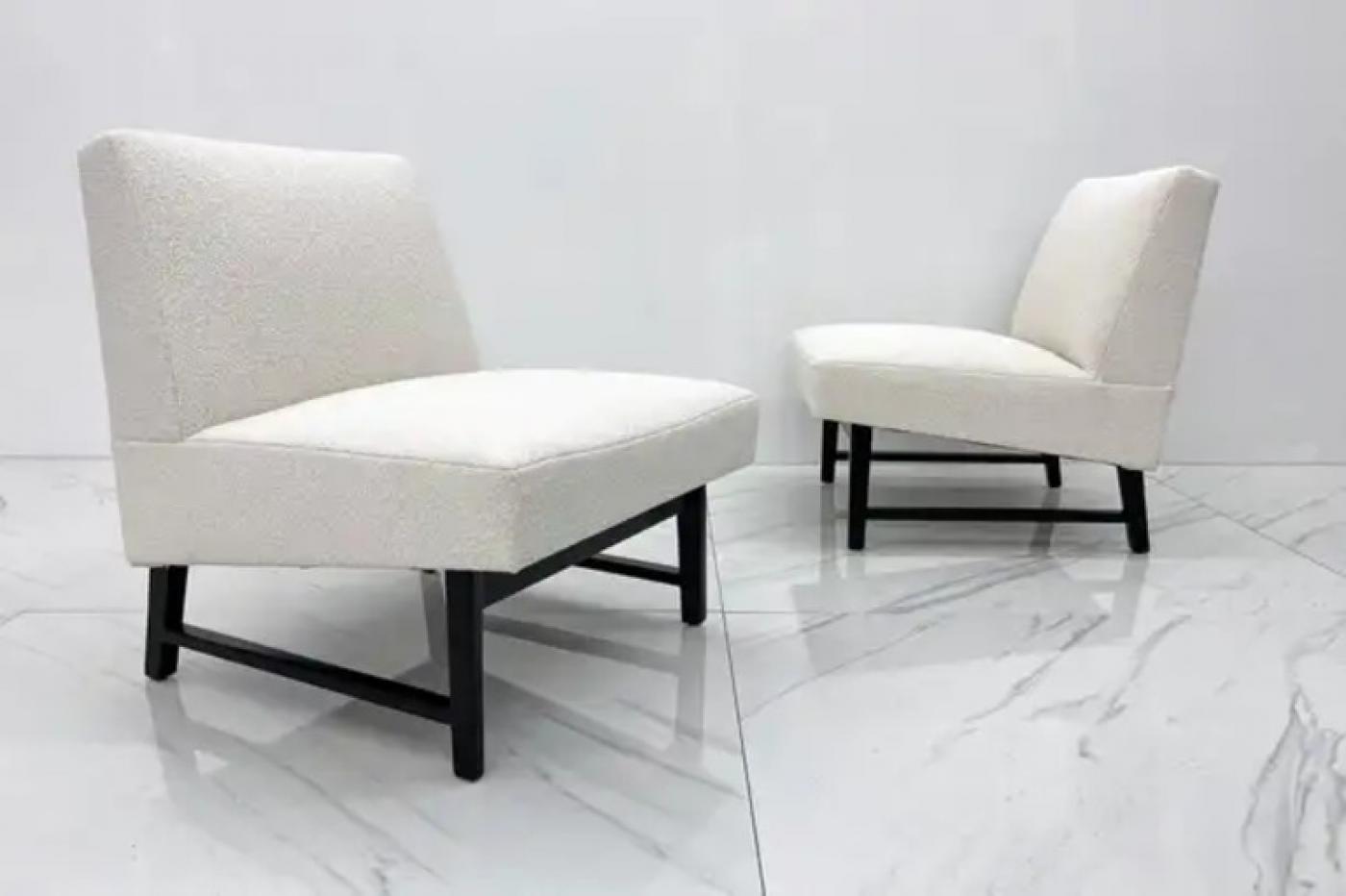 Pair of Edward Wormley Slipper Chairs for Dunbar