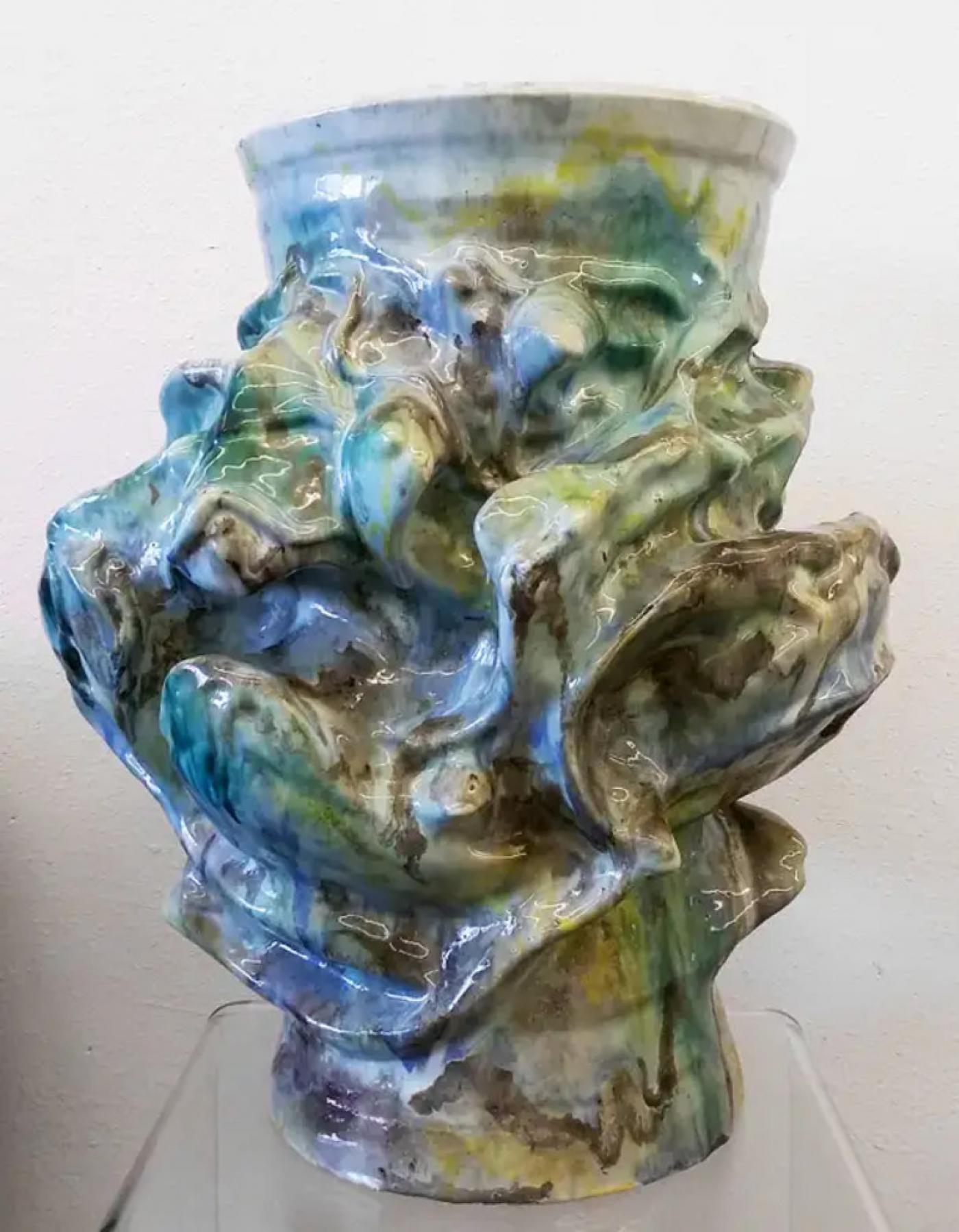 Monumental Smithsonian Artist Early Elena Karina (Canavier) Vessel