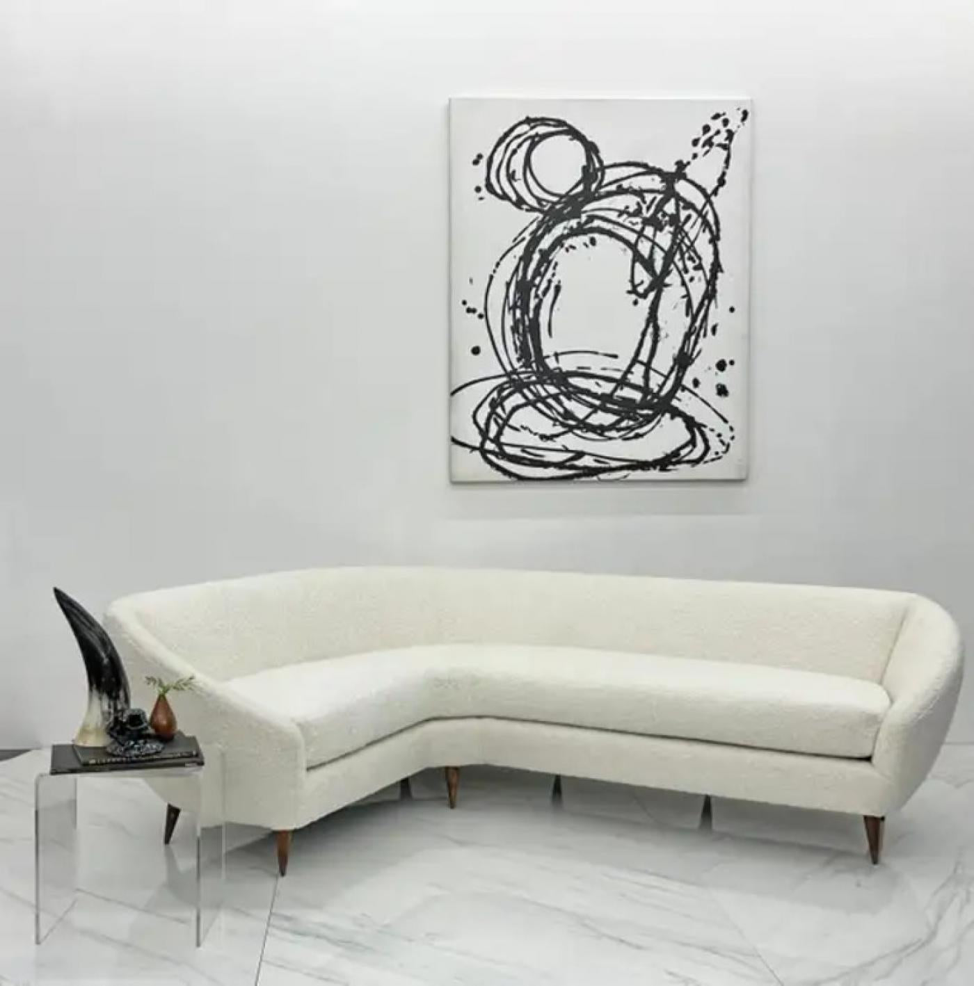 Grande Divano Curvo Boomerang Sofa, After Gio Ponti, C. 1950
