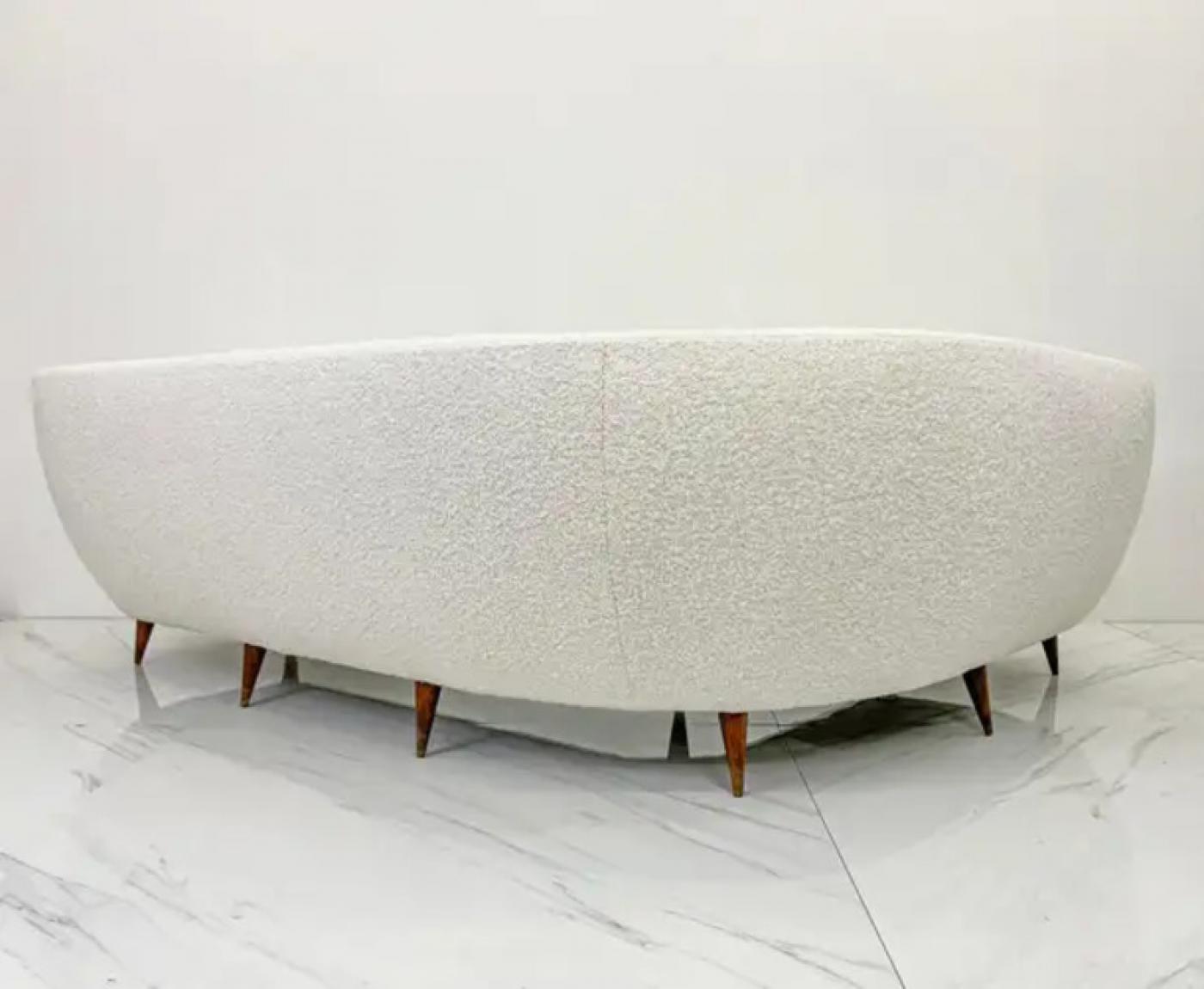 Grande Divano Curvo Boomerang Sofa, After Gio Ponti, C. 1950