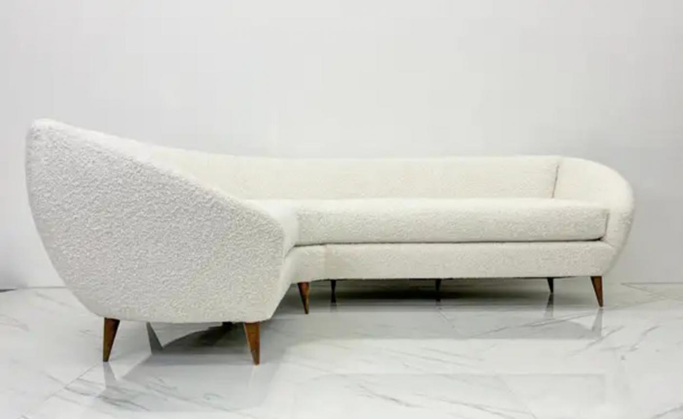 Grande Divano Curvo Boomerang Sofa, After Gio Ponti, C. 1950