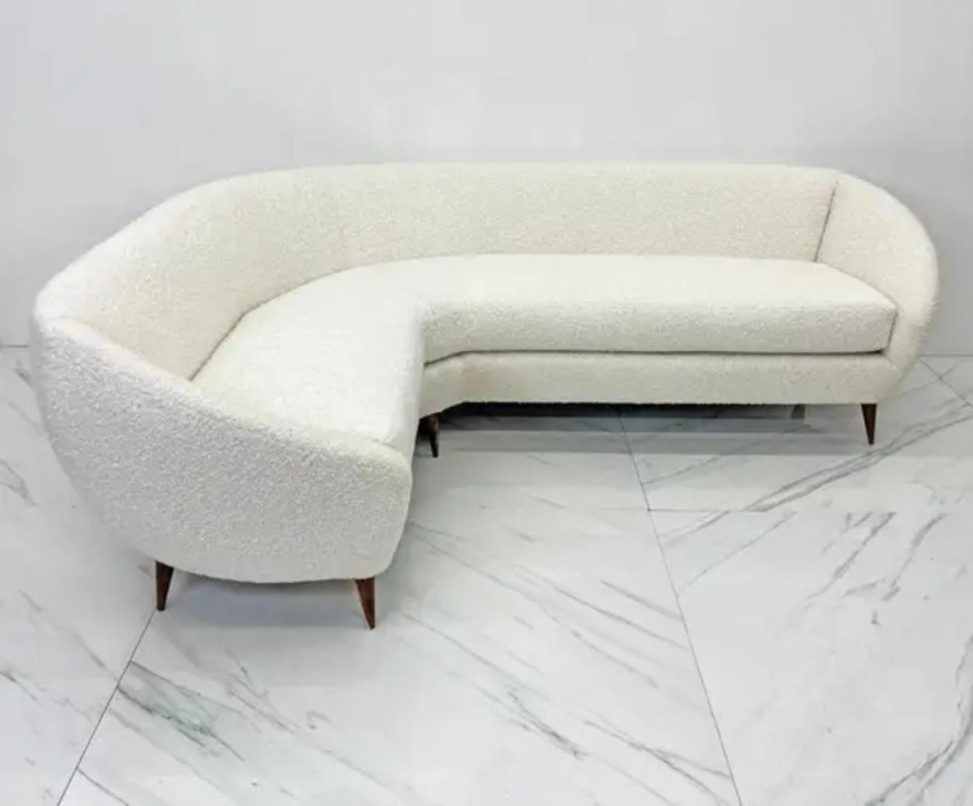 Grande Divano Curvo Boomerang Sofa, After Gio Ponti, C. 1950
