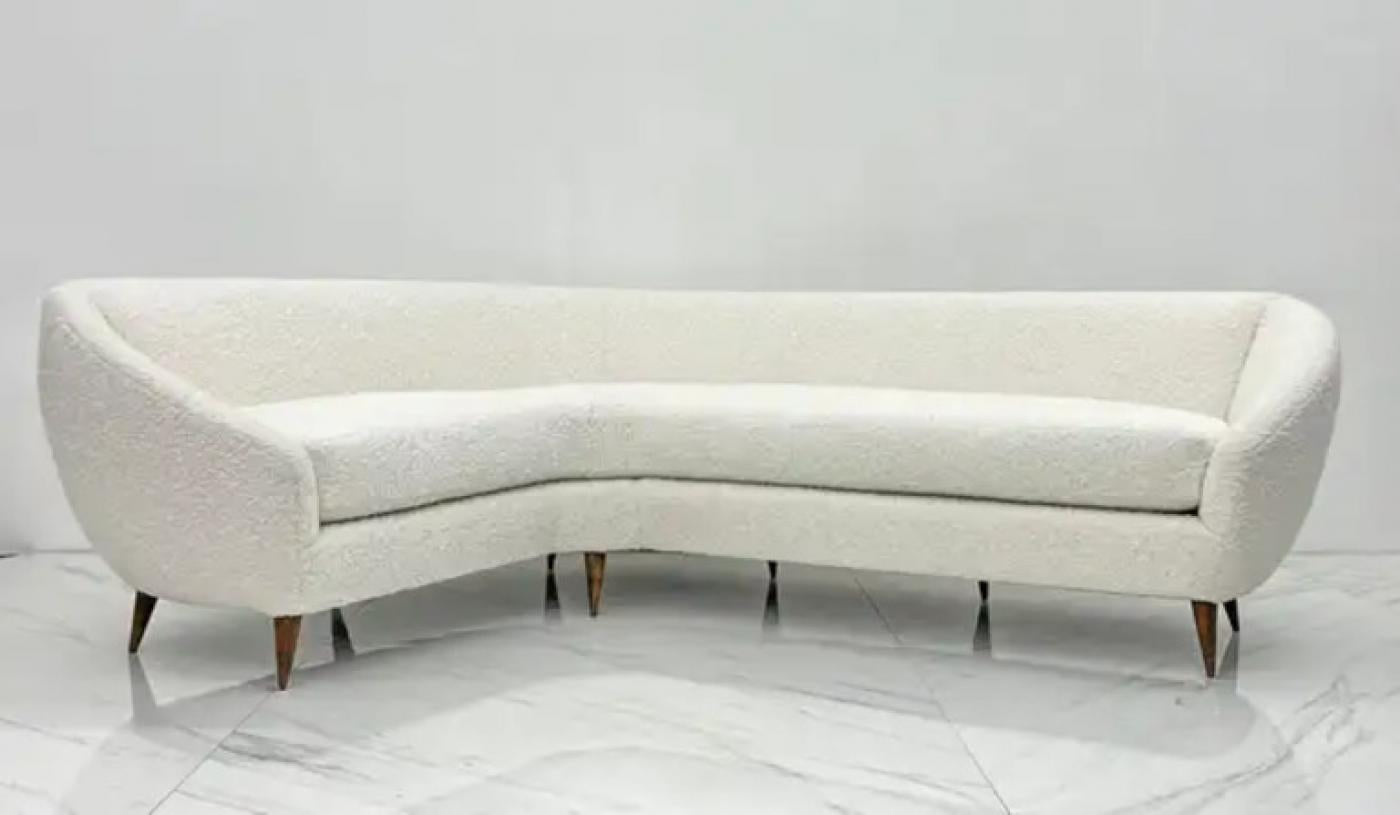 Grande Divano Curvo Boomerang Sofa, After Gio Ponti, C. 1950