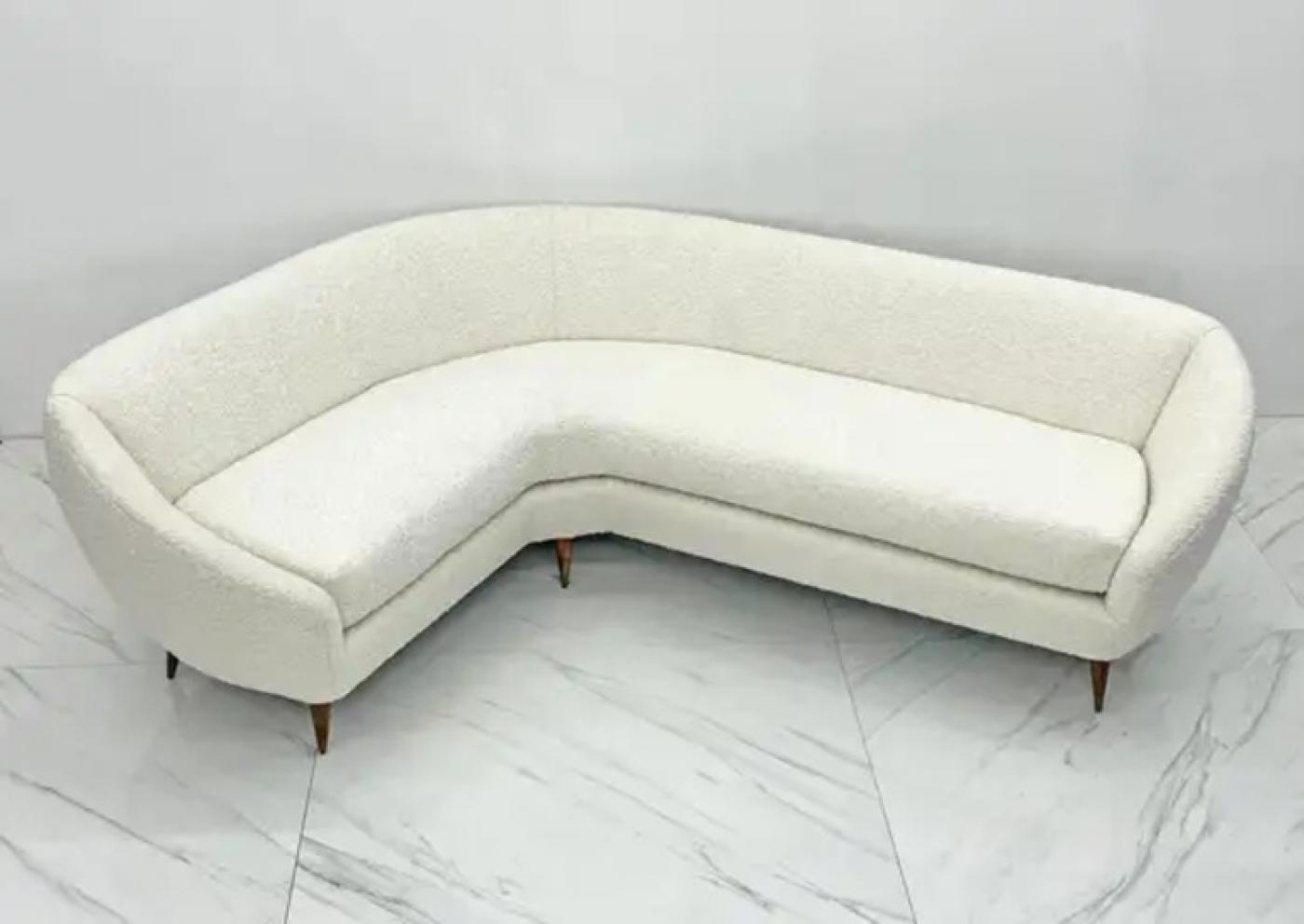 Grande Divano Curvo Boomerang Sofa, After Gio Ponti, C. 1950
