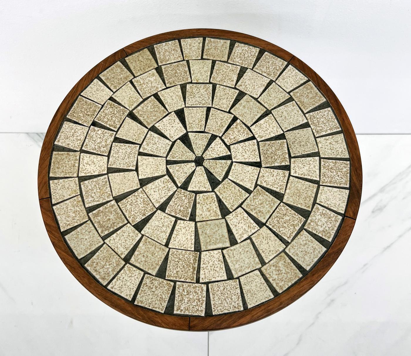 Gordon & Jane Martz Occassional Table, Teak, Ceramic, 1950's