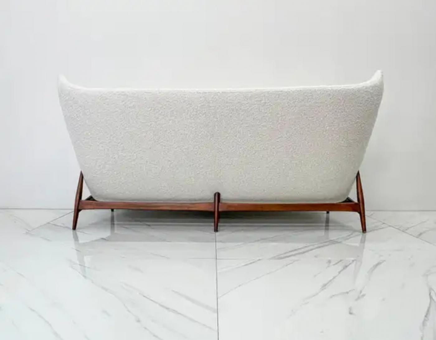 Sculptural Wingback Sofa by H.W. Klein for Bramin Mobler of Denmark, 1950's