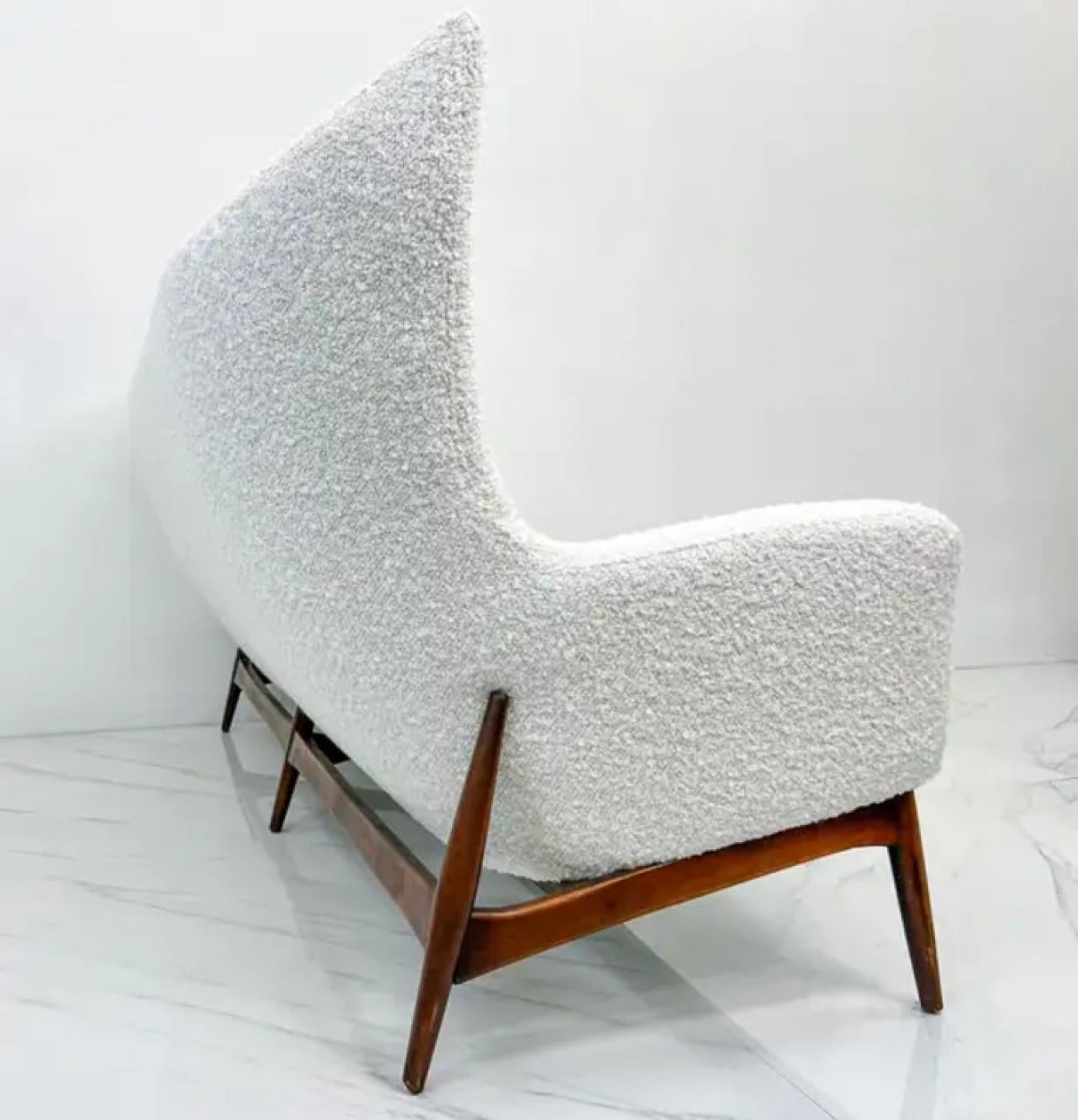 Sculptural Wingback Sofa by H.W. Klein for Bramin Mobler of Denmark, 1950's