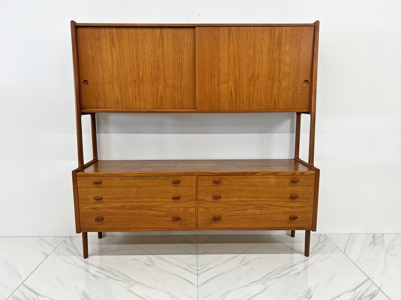Hans Wegner for Ry Mobler Credenza Wall Unit, Teak, 1958