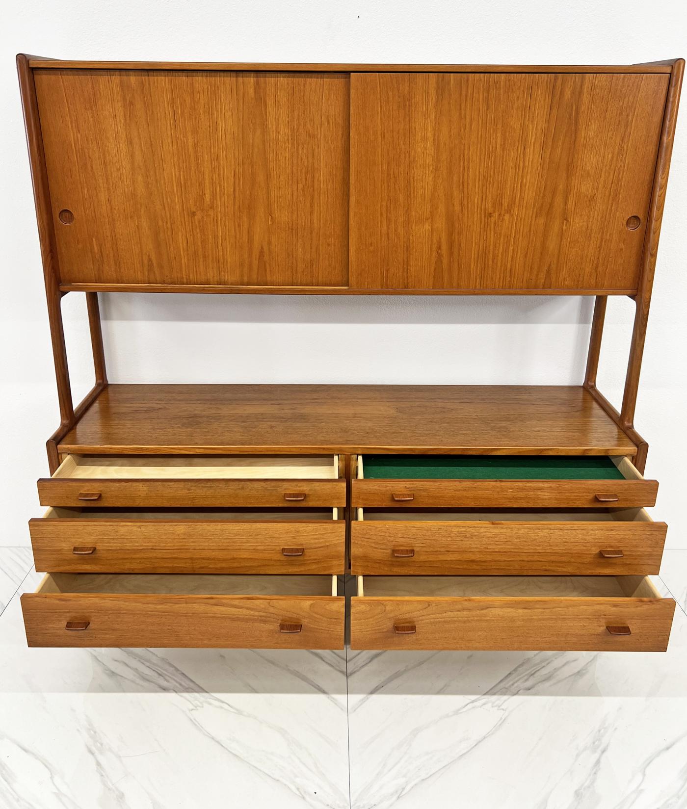 Hans Wegner for Ry Mobler Credenza Wall Unit, Teak, 1958