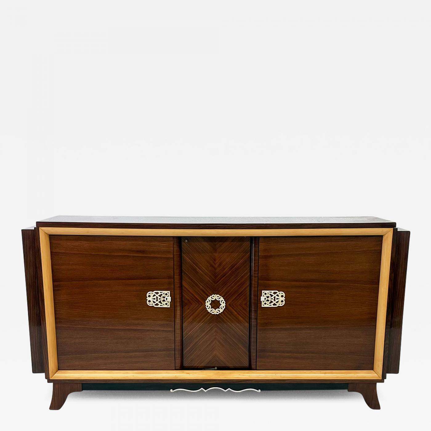 French Art Deco Rosewood Sideboard With Bar, 1940's