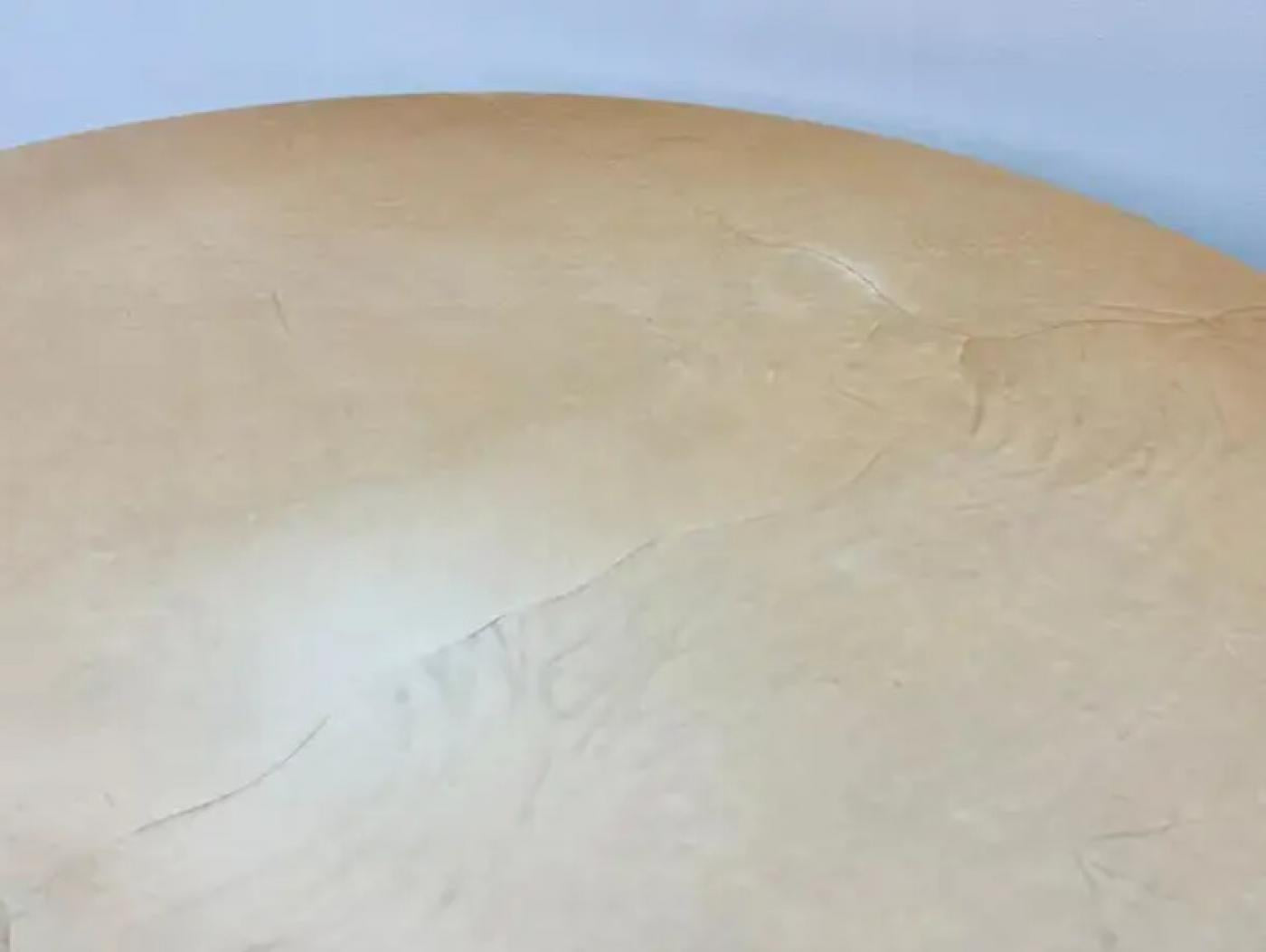 Karl Springer Goatskin Dining Table With Custom Chrome Drum Base