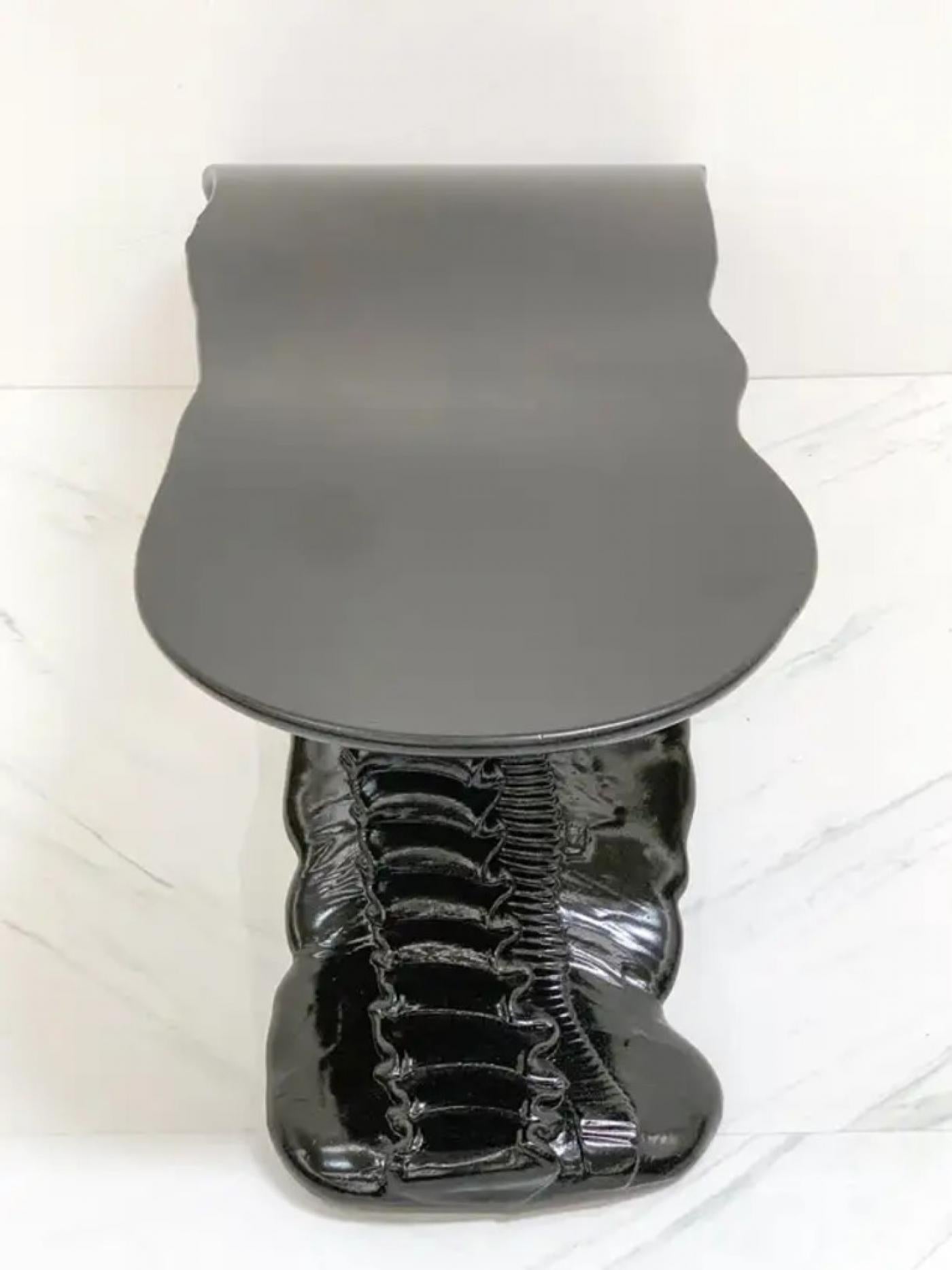 Louis Durot Tongue Coffee Table in Jet Black