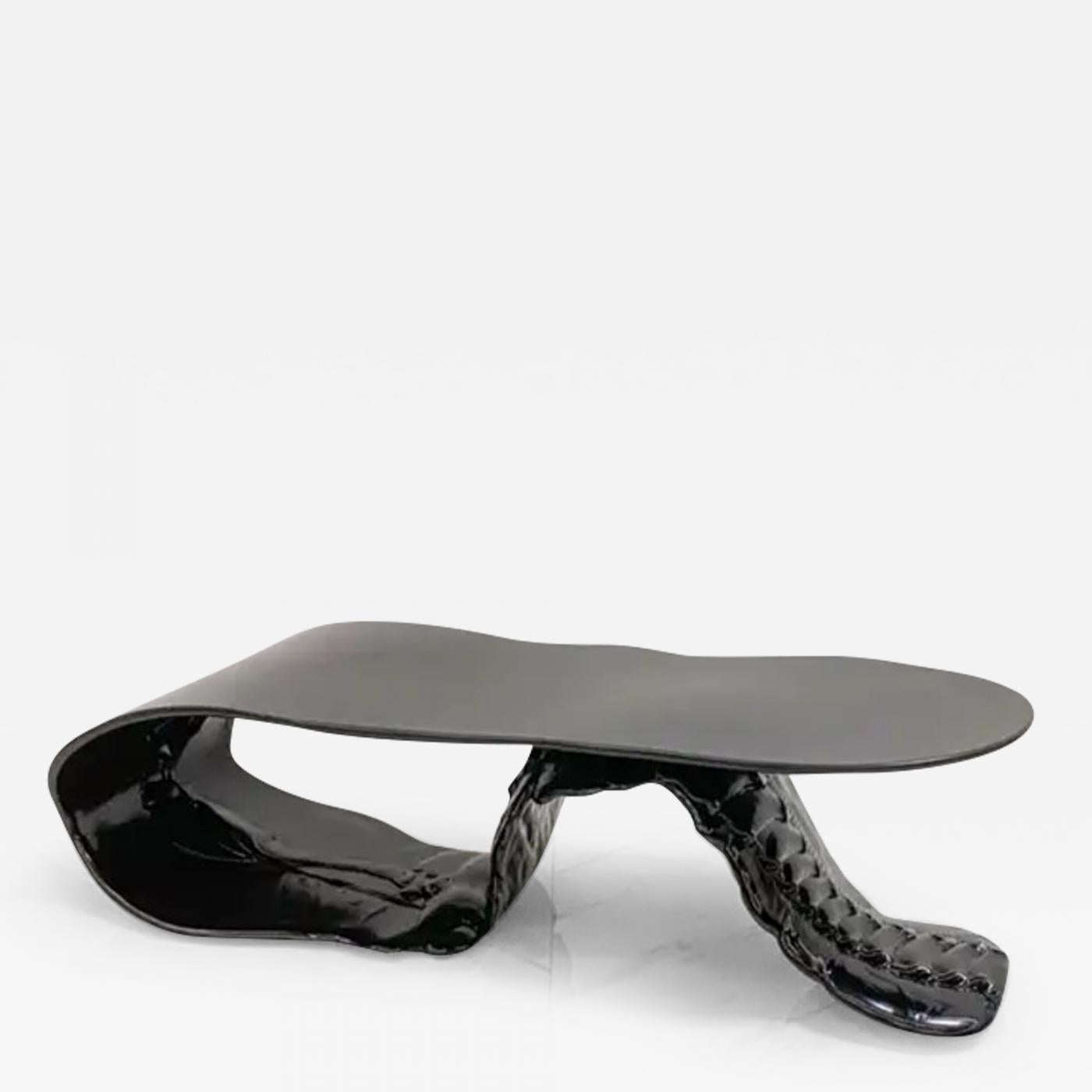 Louis Durot Tongue Coffee Table in Jet Black