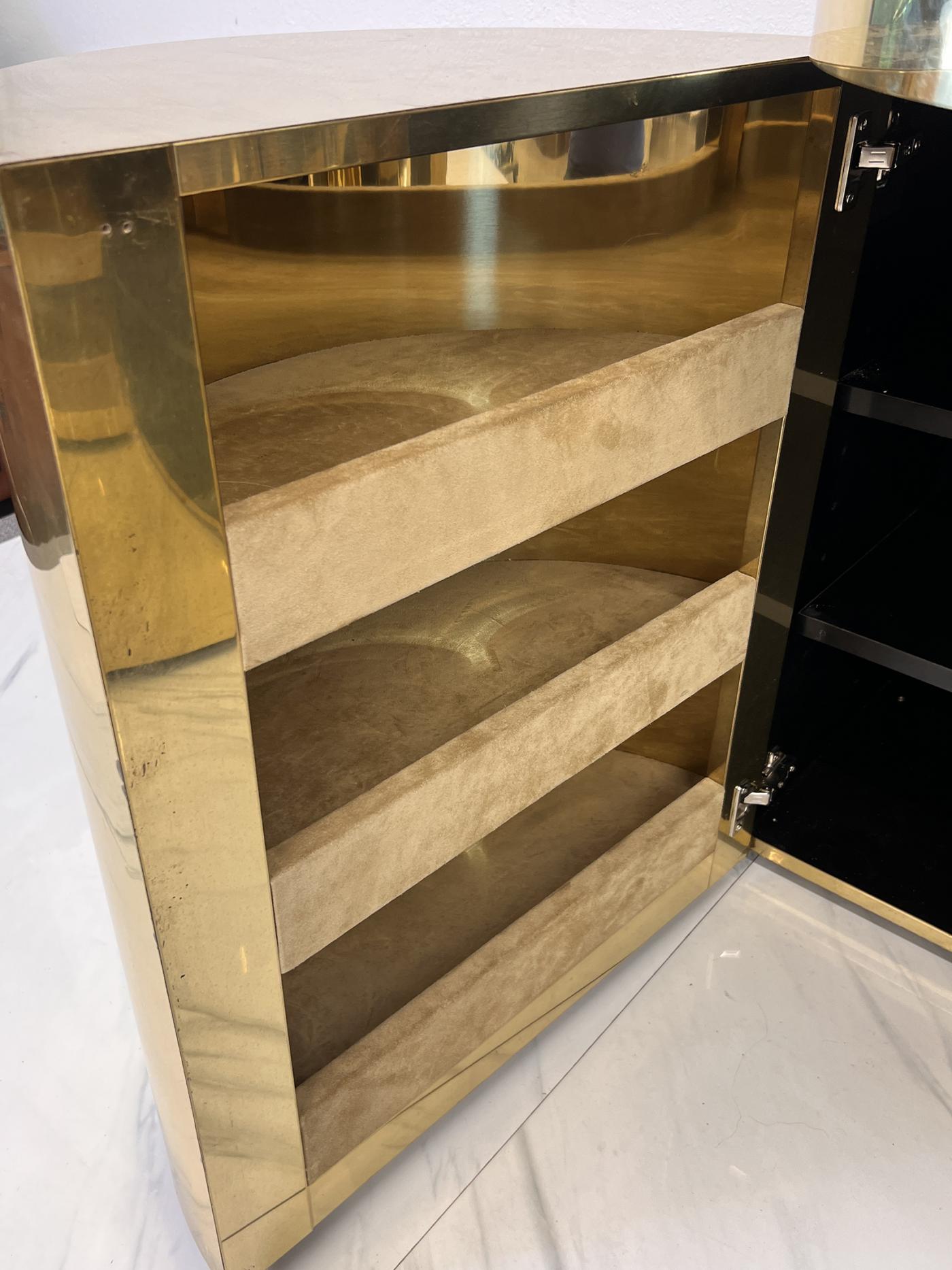 Rare Paul Evans, Cylindrical Console, Wavy Front Credenza C. 1980's