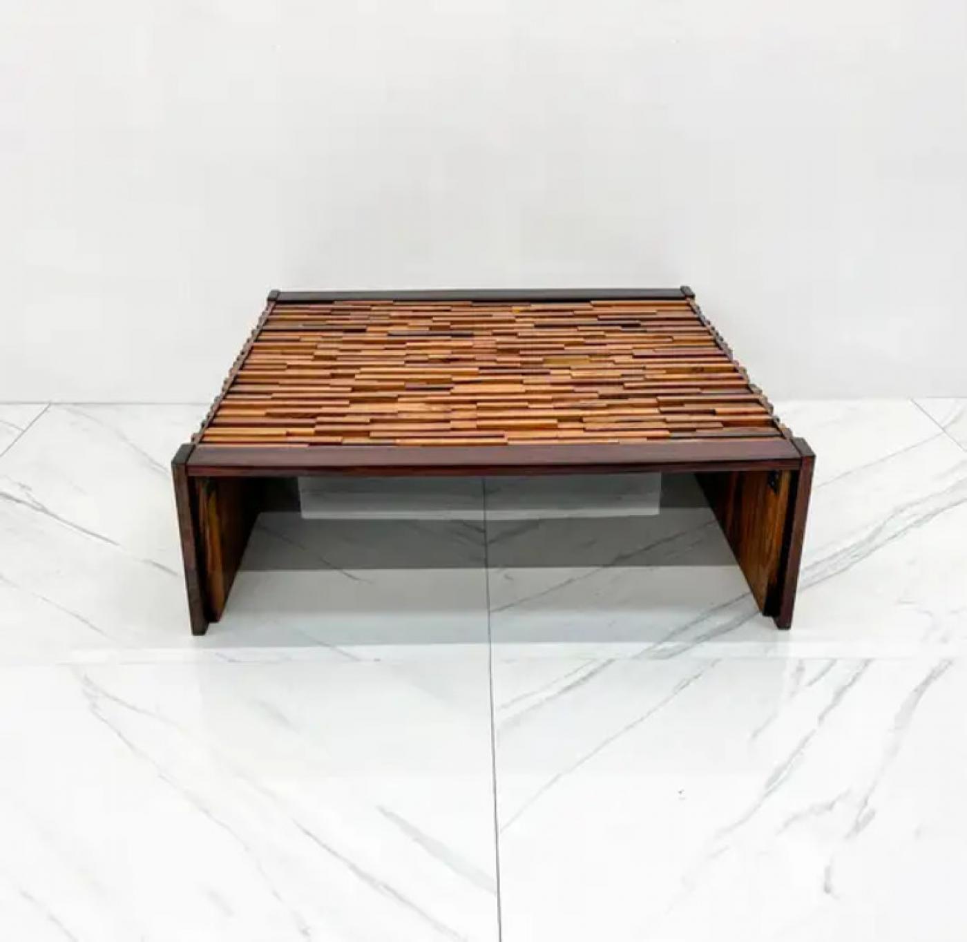 Percival Lafer Folding Rosewood Coffee Table, 1970s