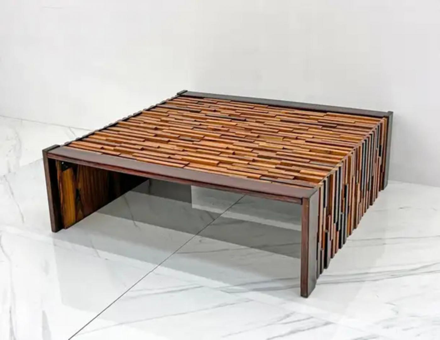 Percival Lafer Folding Rosewood Coffee Table, 1970s