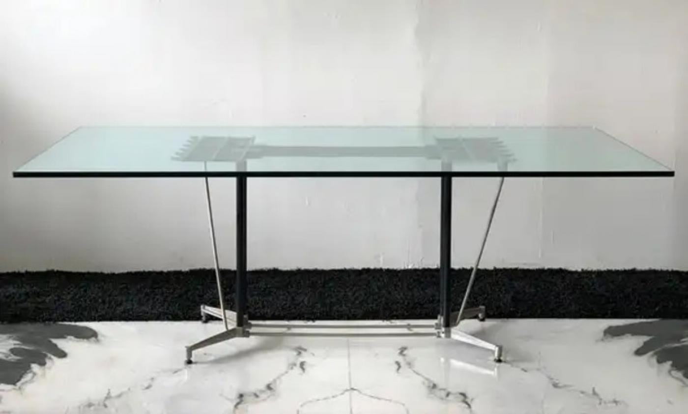 Postmodern Industrial Dining Table Designed by Robert Josten