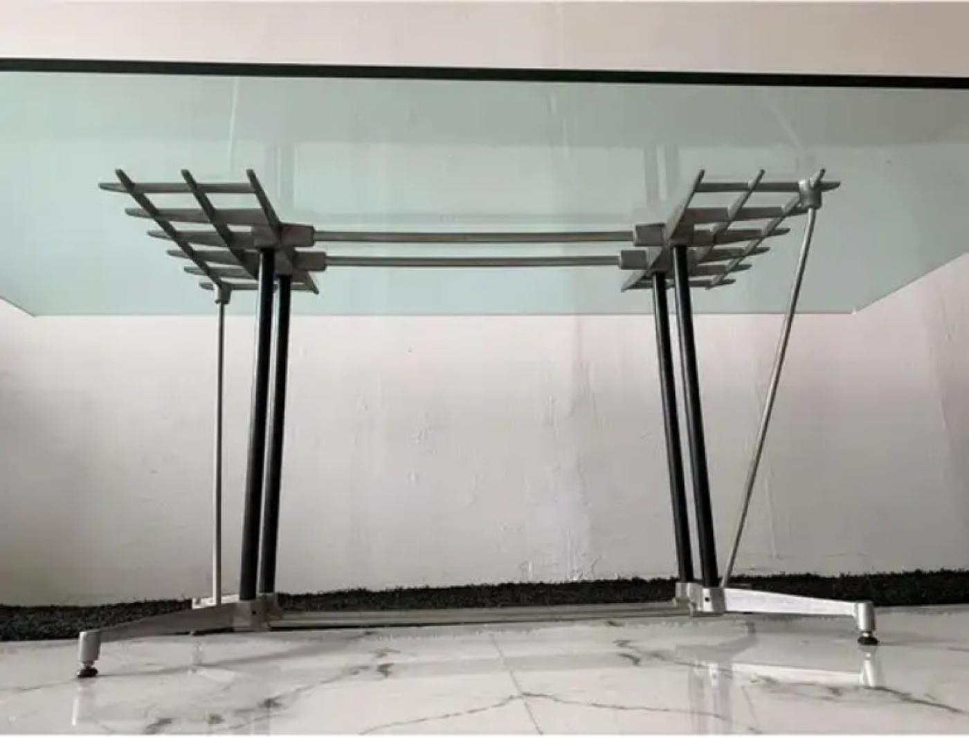 Postmodern Industrial Dining Table Designed by Robert Josten