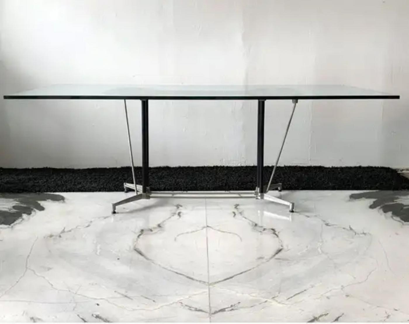 Postmodern Industrial Dining Table Designed by Robert Josten