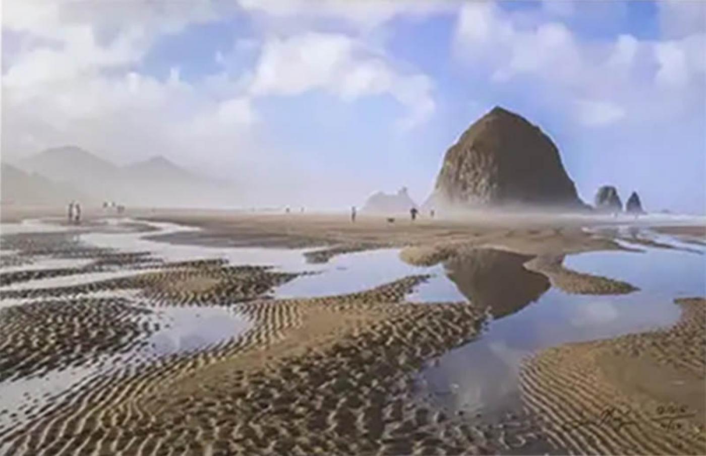 "Surreal Encounters on the Oregon Coast, " Canon Beach Photograph, Sam Nizam