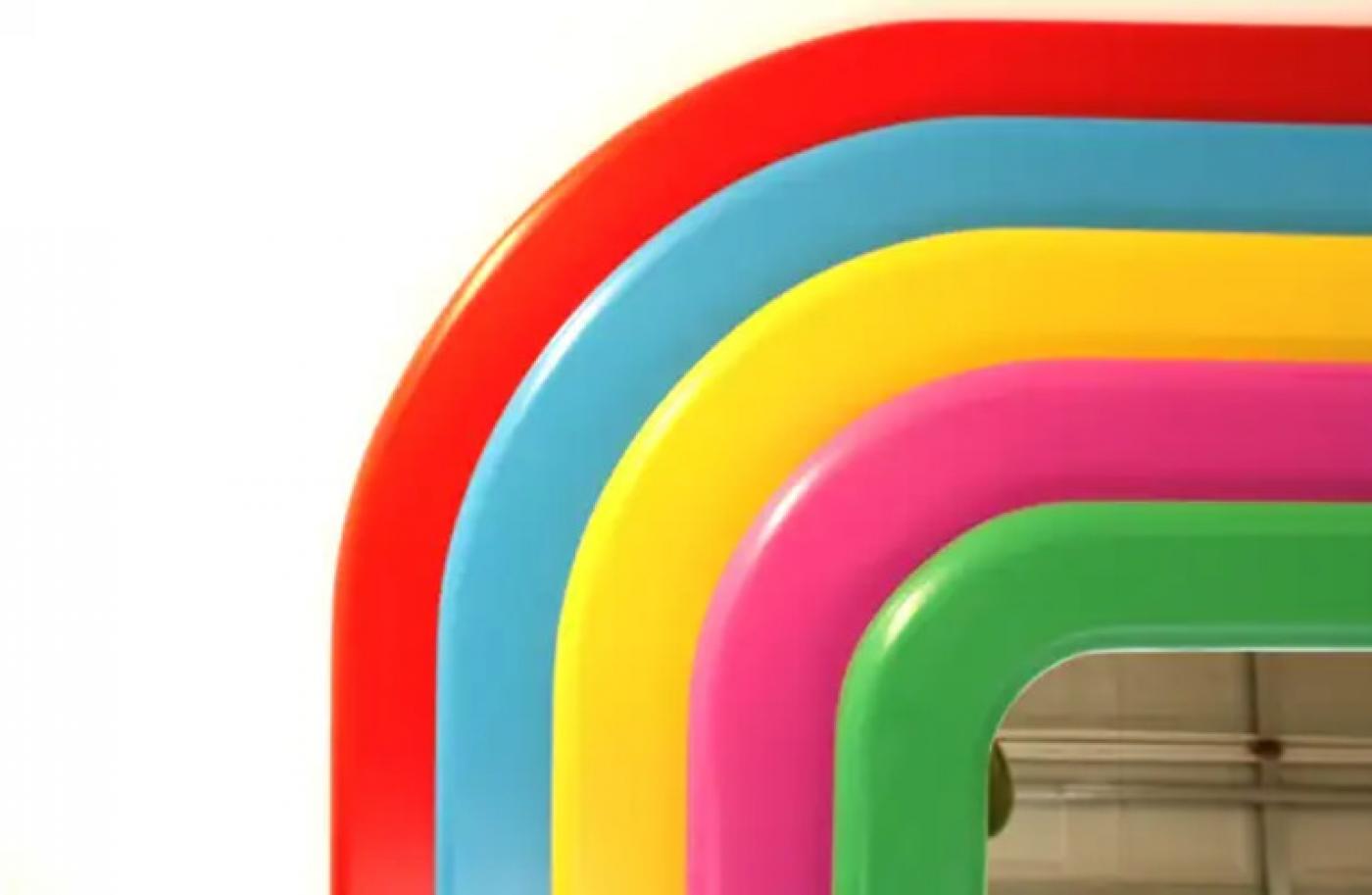 Ultrarainbowla Monumental Floor Mirror, Custom Piece, Greg Palombo, 2023