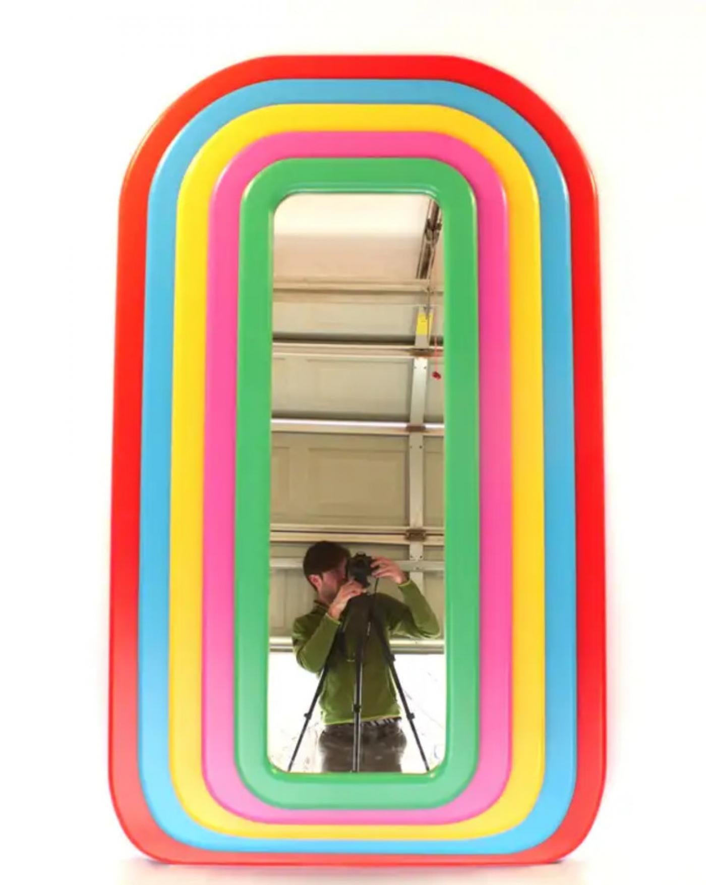Ultrarainbowla Monumental Floor Mirror, Custom Piece, Greg Palombo, 2023