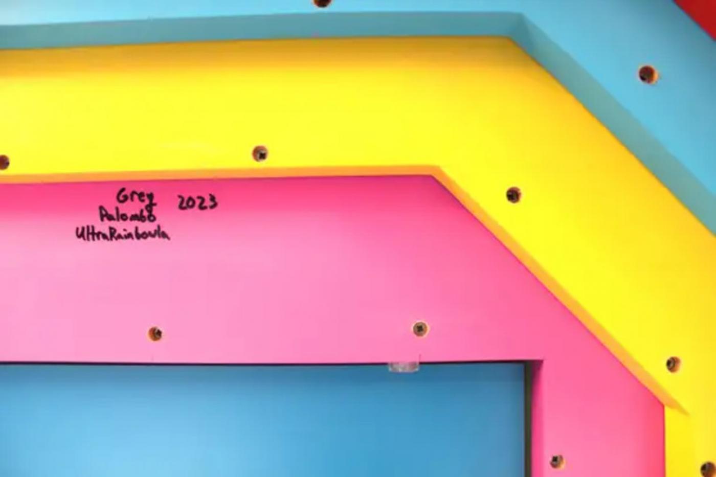 Ultrarainbowla Monumental Floor Mirror, Custom Piece, Greg Palombo, 2023