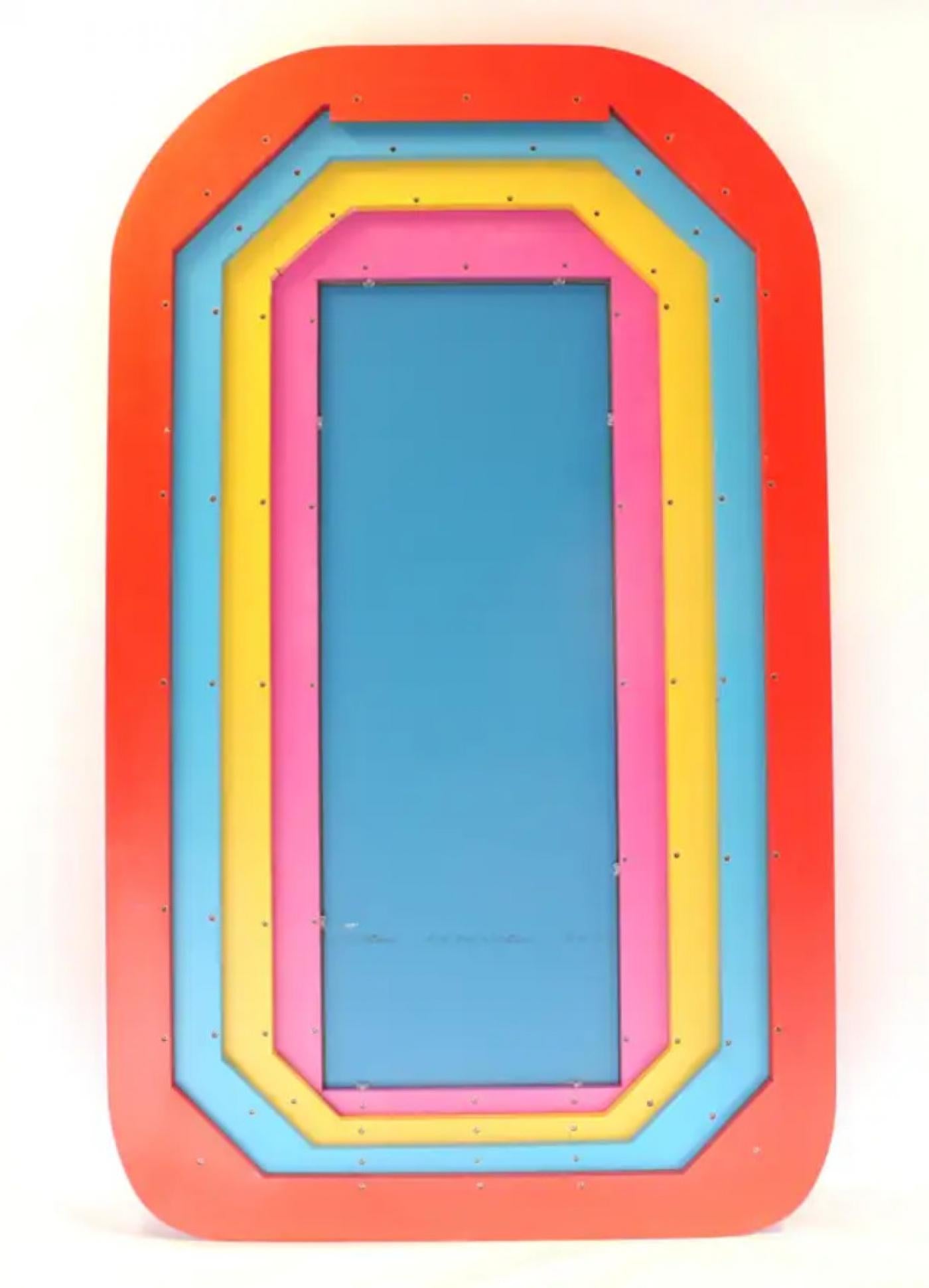 Ultrarainbowla Monumental Floor Mirror, Custom Piece, Greg Palombo, 2023