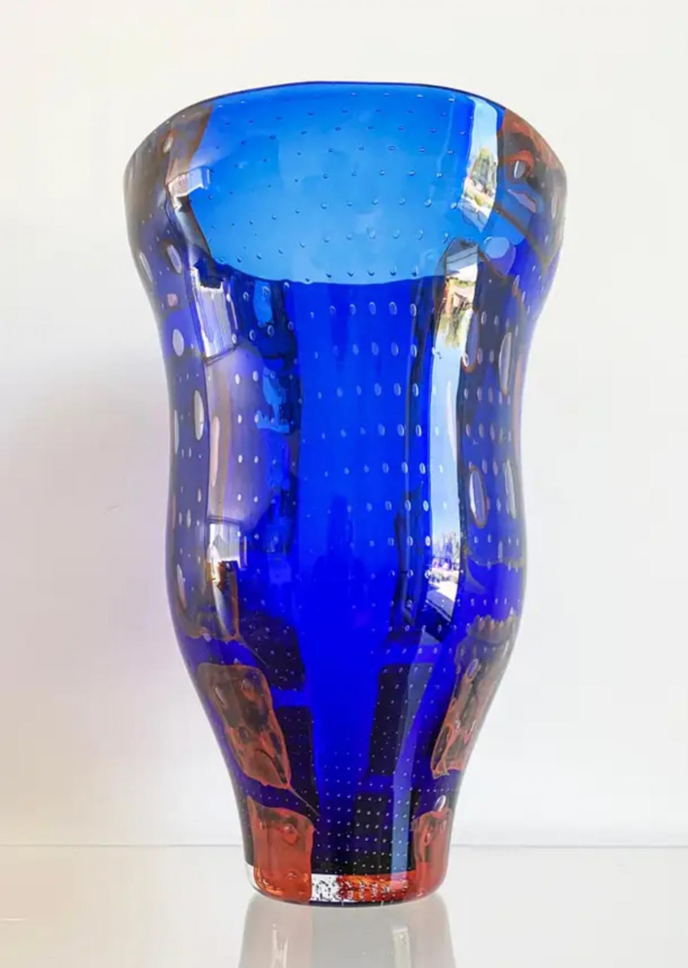 Monumental Barovier e Toso Murano Modern Glass Vase