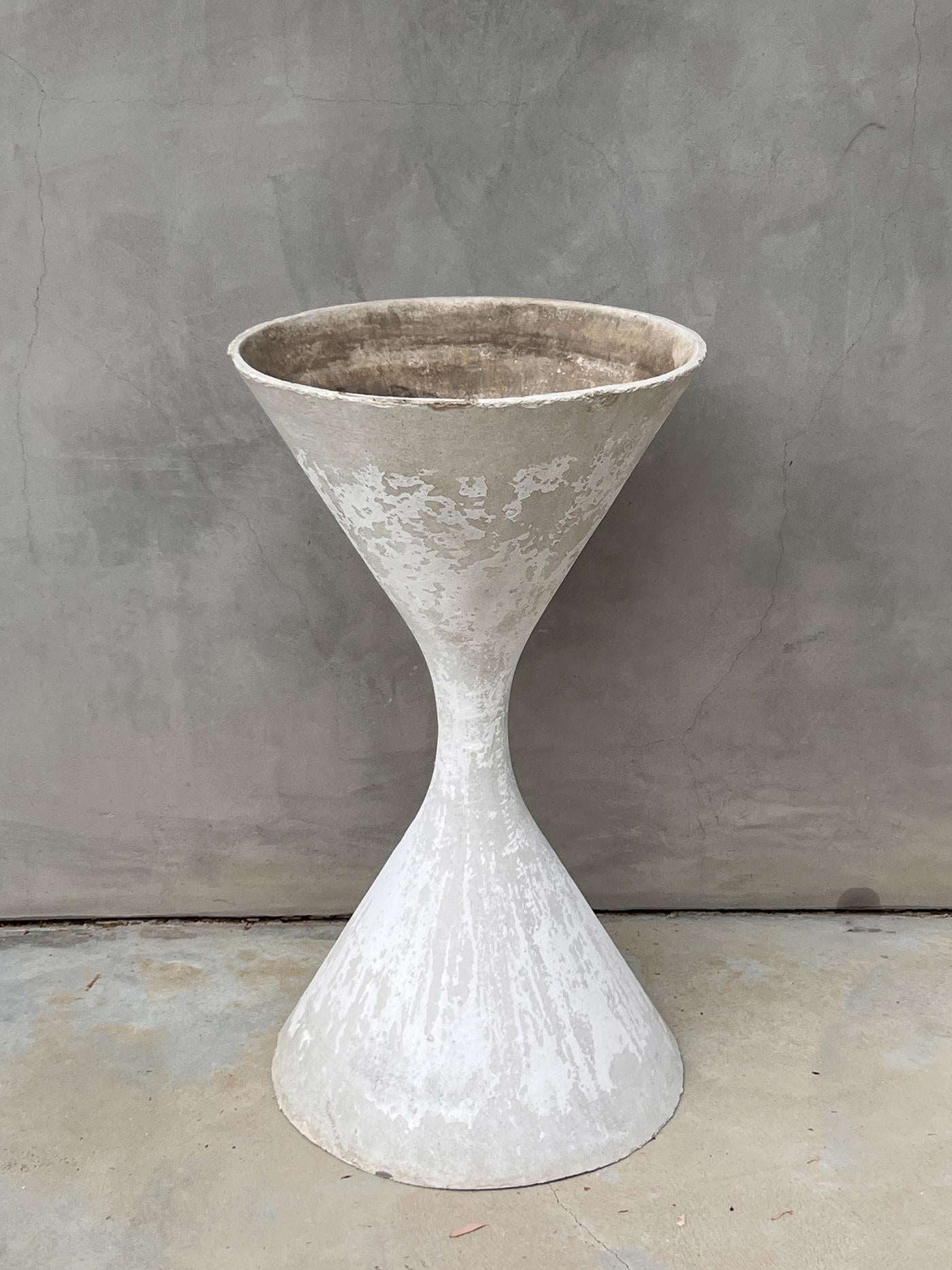 Tall 37" Patinated Willy Guhl Diablo Planter