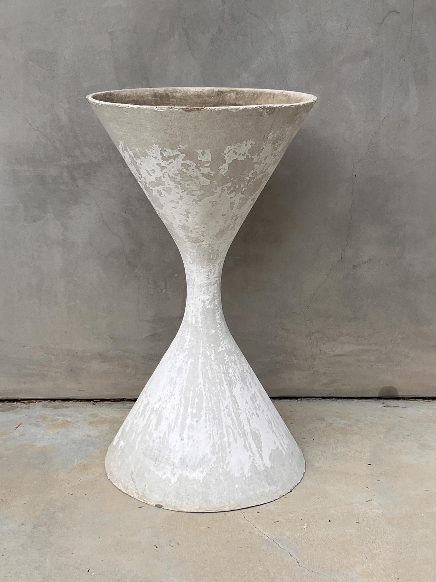 Tall 37" Patinated Willy Guhl Diablo Planter