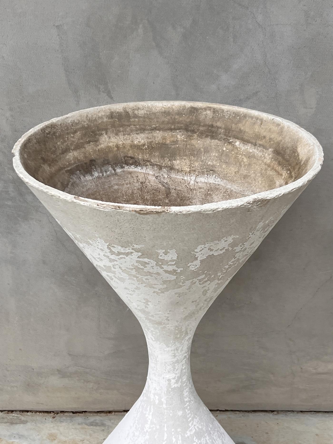 Tall 37" Patinated Willy Guhl Diablo Planter