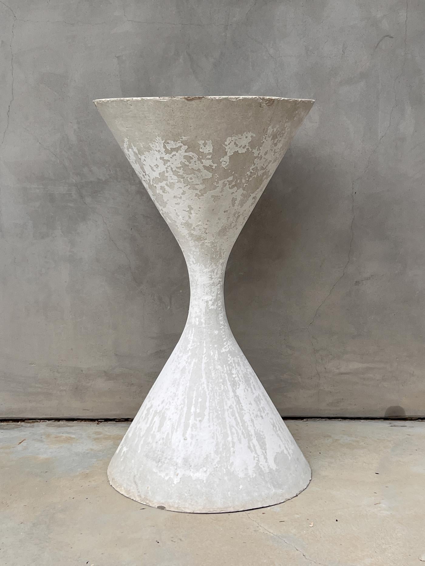 Tall 37" Patinated Willy Guhl Diablo Planter
